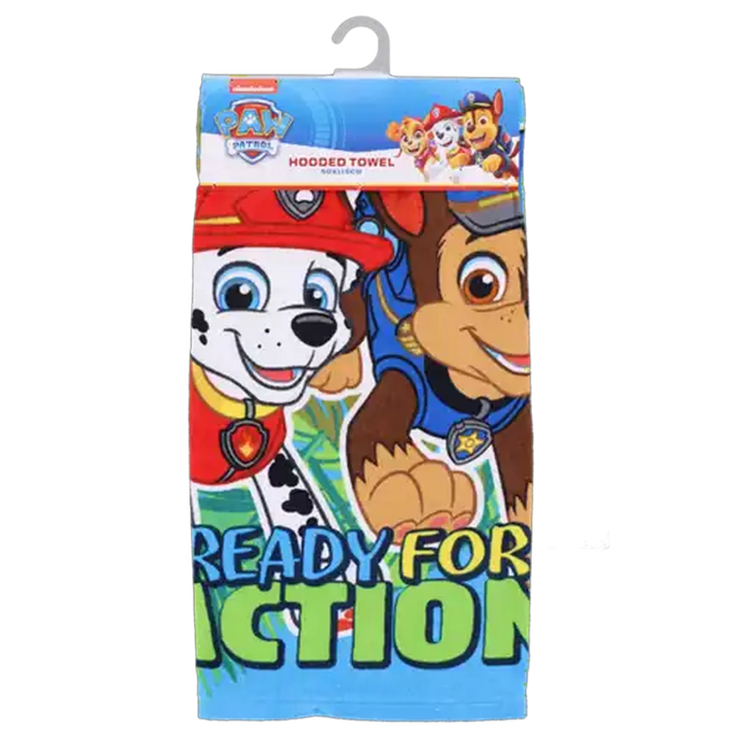 Image of PAW Patrol Blue Character Hooded Boys Towel