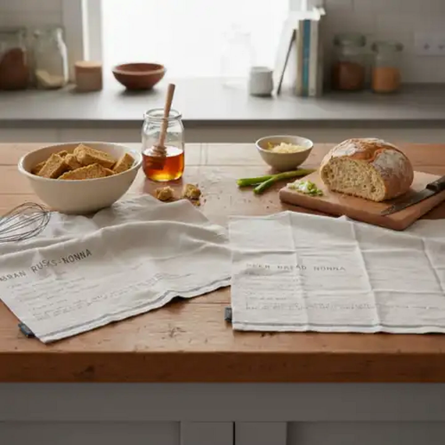 Image of Forage And Feast Stone Loose Kitchen Towel 75x75cm (Colour May Vary)
