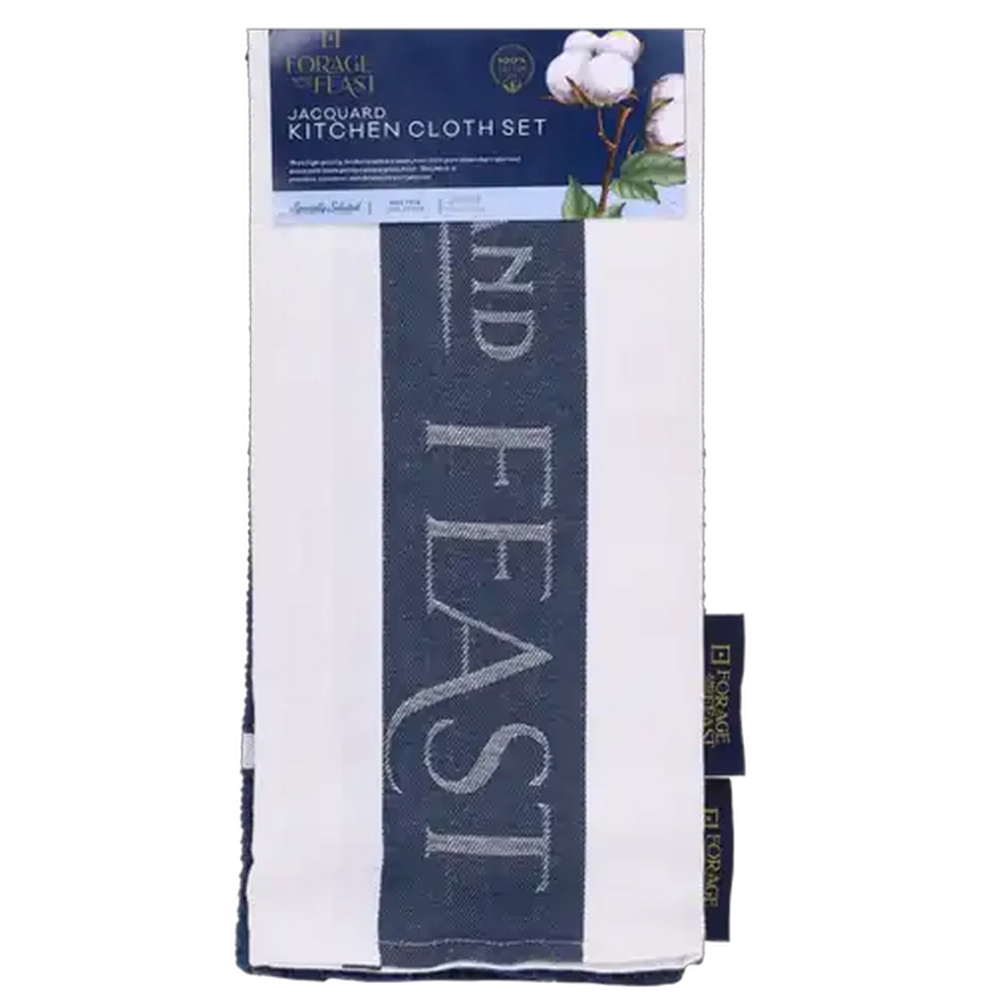 Image of Forage And Feast Navy Kitchen Cloth 50 x 70cm 2-Pack