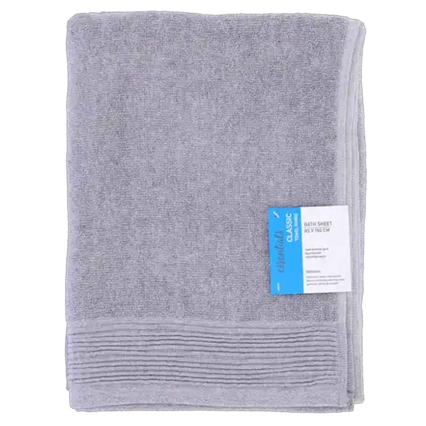 Image of Essentials Grey Classic Bath Sheet 85 x 150cm