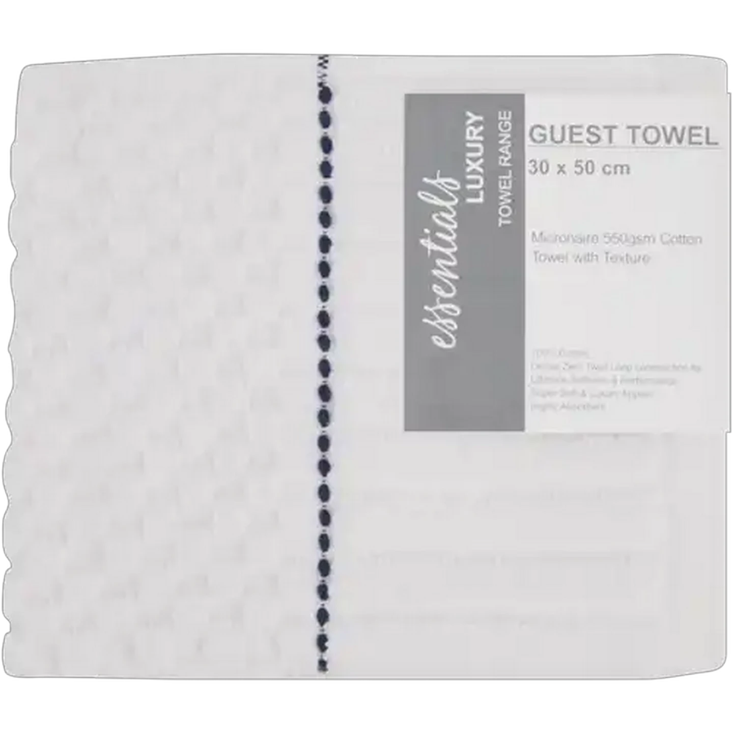 Image of Essentials White Luxury Guest Towel 30 x 50cm