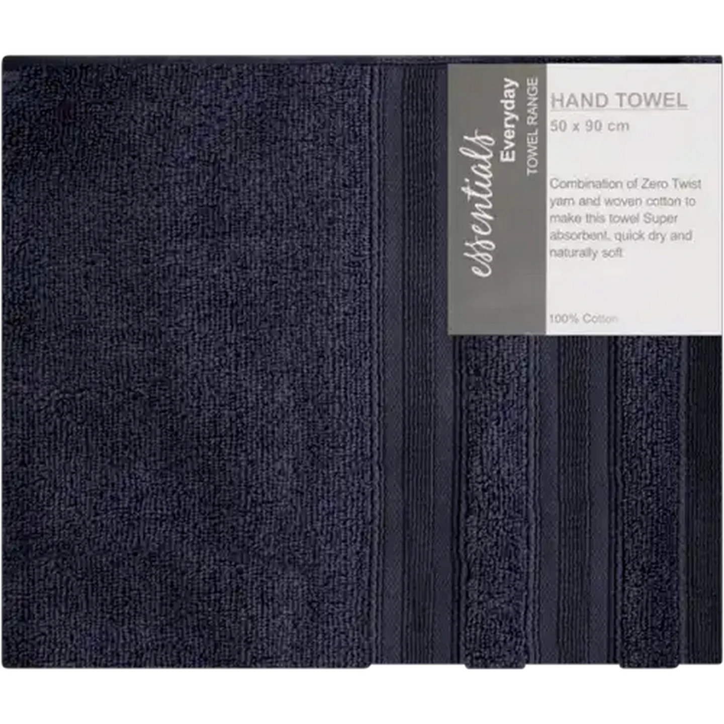 Image of Essentials Navy Hand Towel 50cm x 90cm