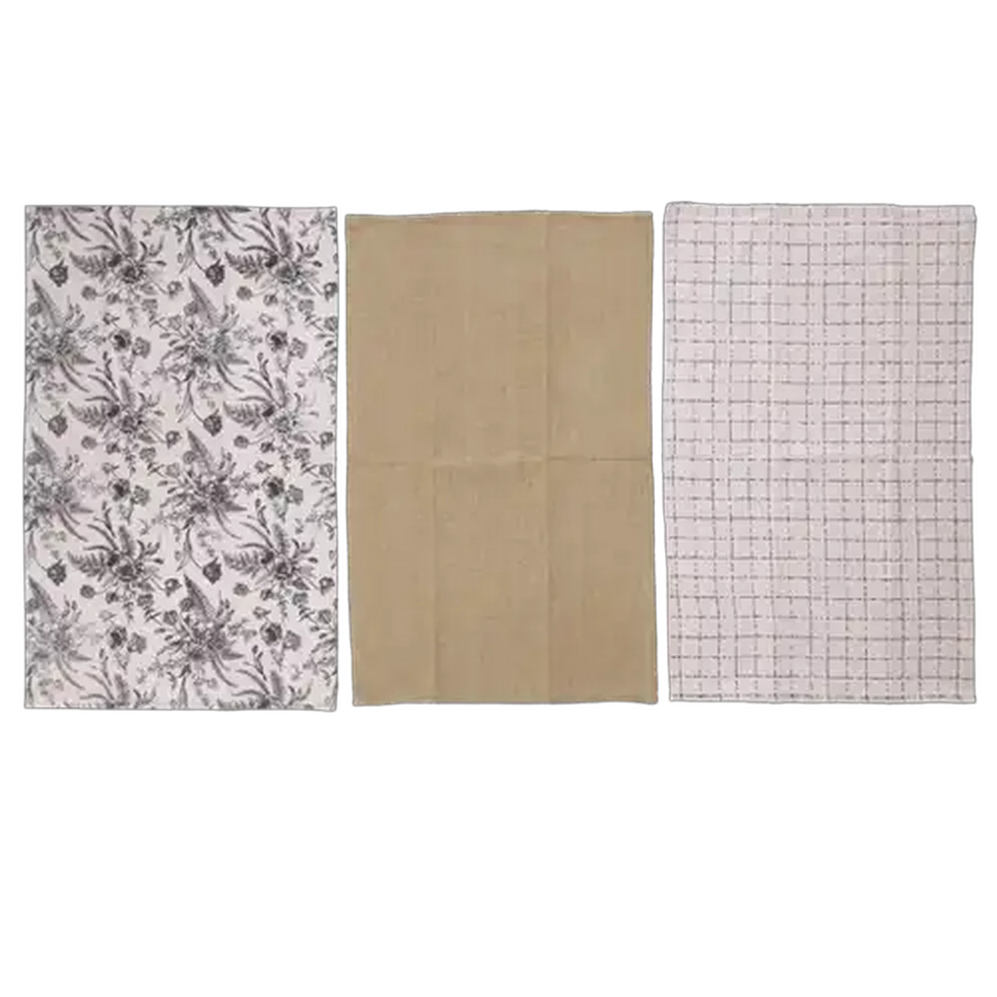 Image of Essentials Grey Delft Kitchen Cloths 3-Pack