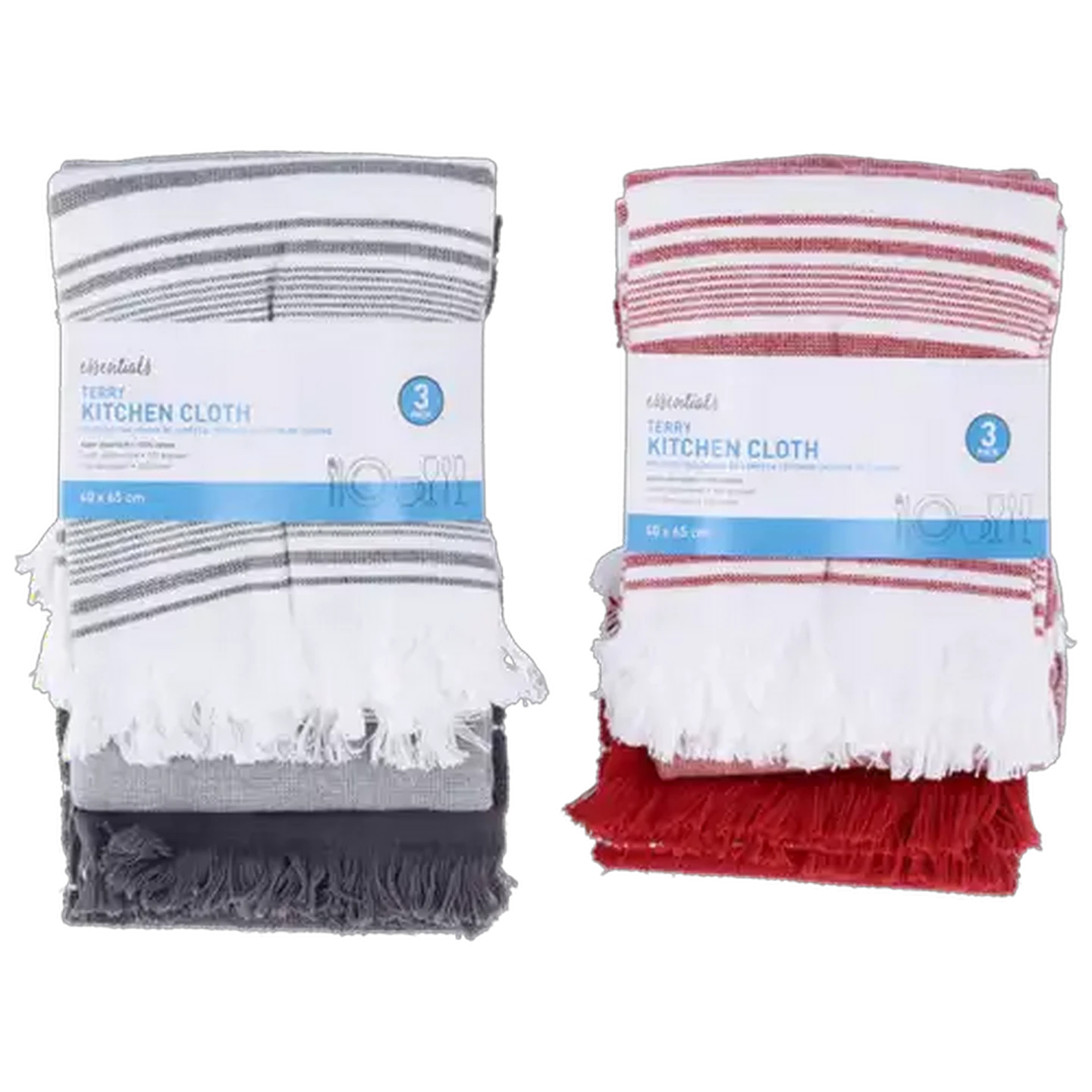Image of Essentials Spain Kitchen Cloth 3-Pack 40 x 65cm (Colour May Vary)