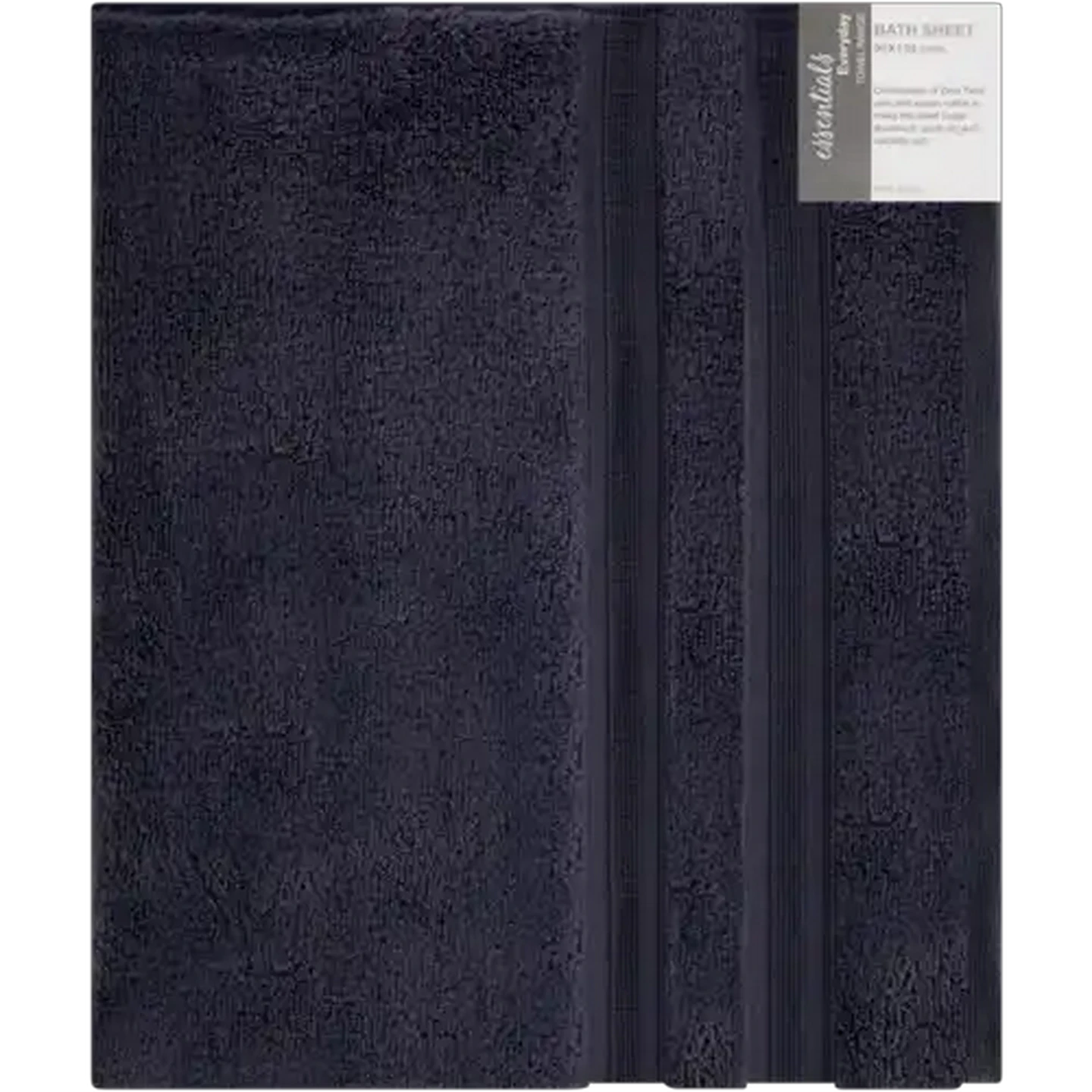 Image of Essentials Navy Bath Sheet 90cm x 150cm