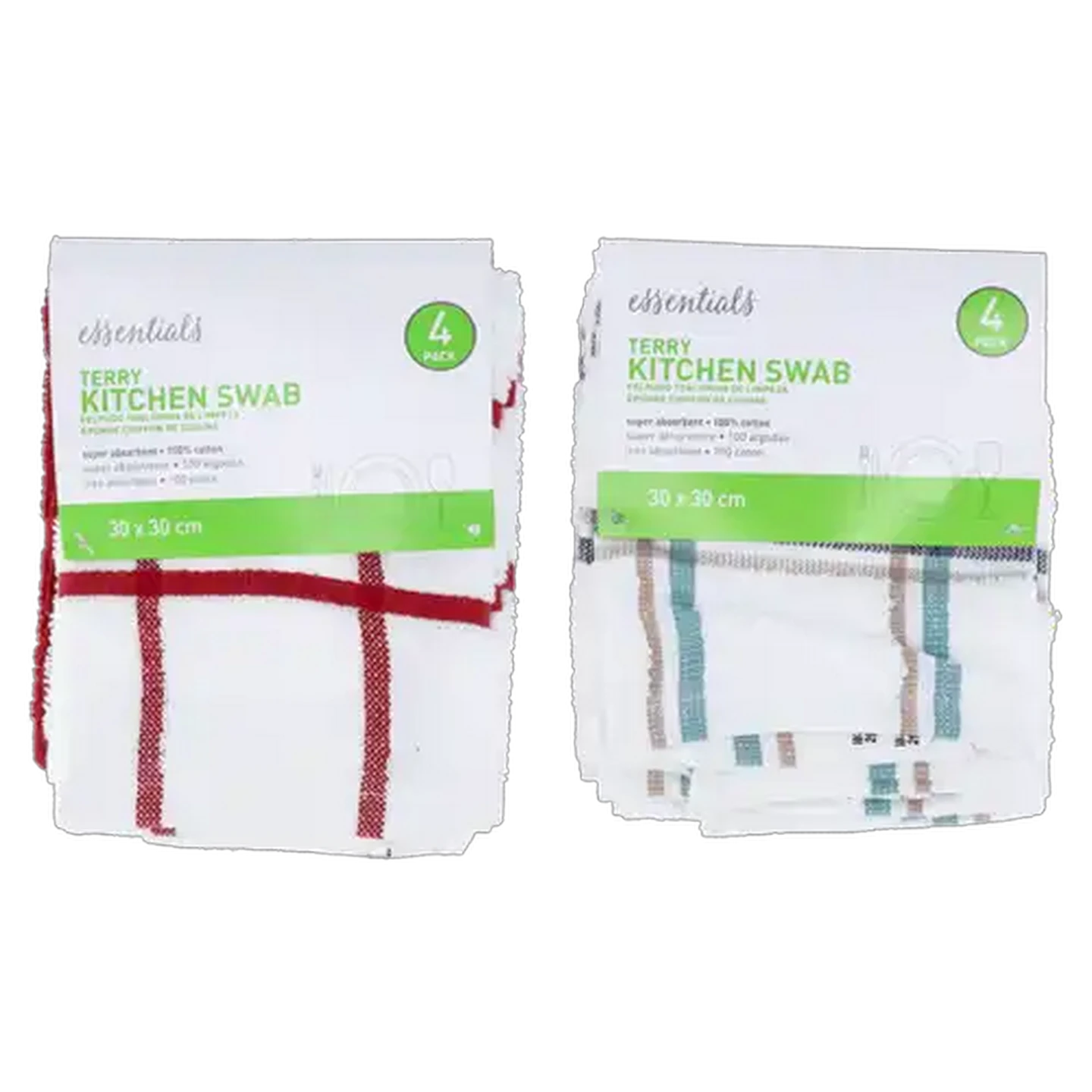 Image of Essentials Georgia Swab 4-Pack 30 x 30cm (Colour May Vary)