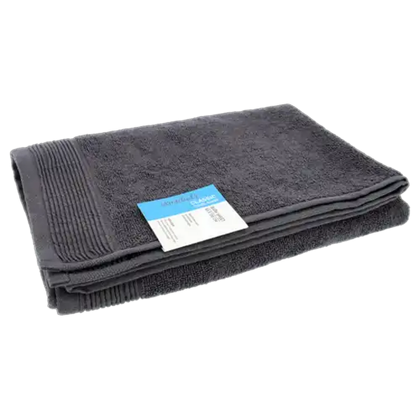 Image of Essentials Charcoal Classic Bath Sheet 85cm x 150cm