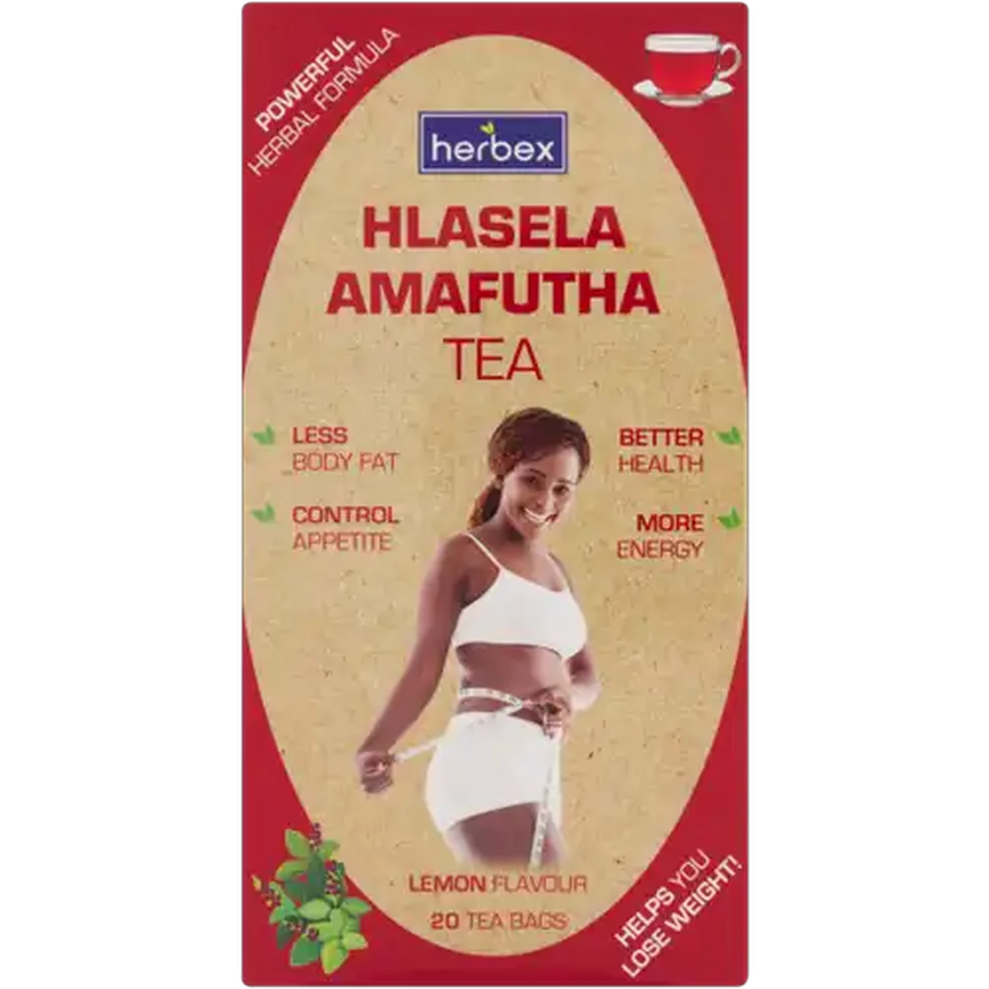 Image of Herbex Lemon Flavoured Hlasela Amafutha Tea 20 Pack