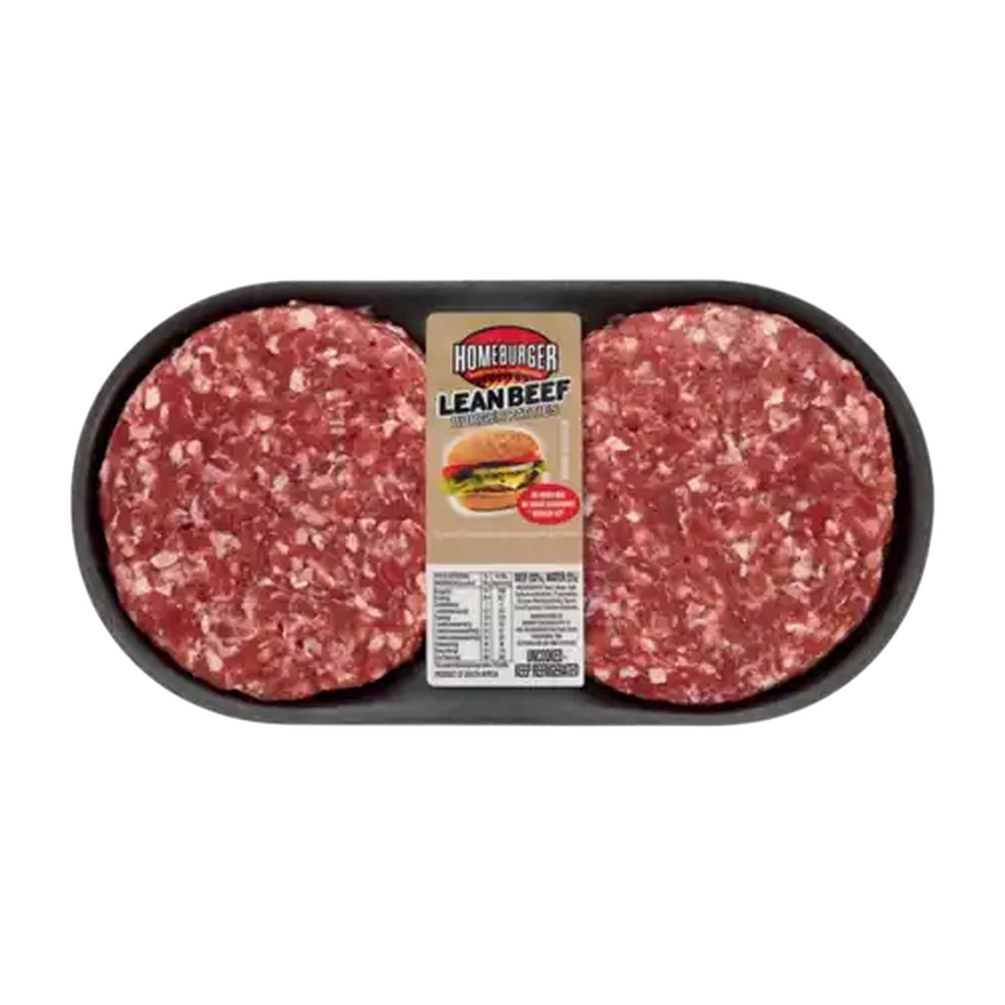 Image of Homeburger Lean Beef Burger Patties Per KG (4 Patties)