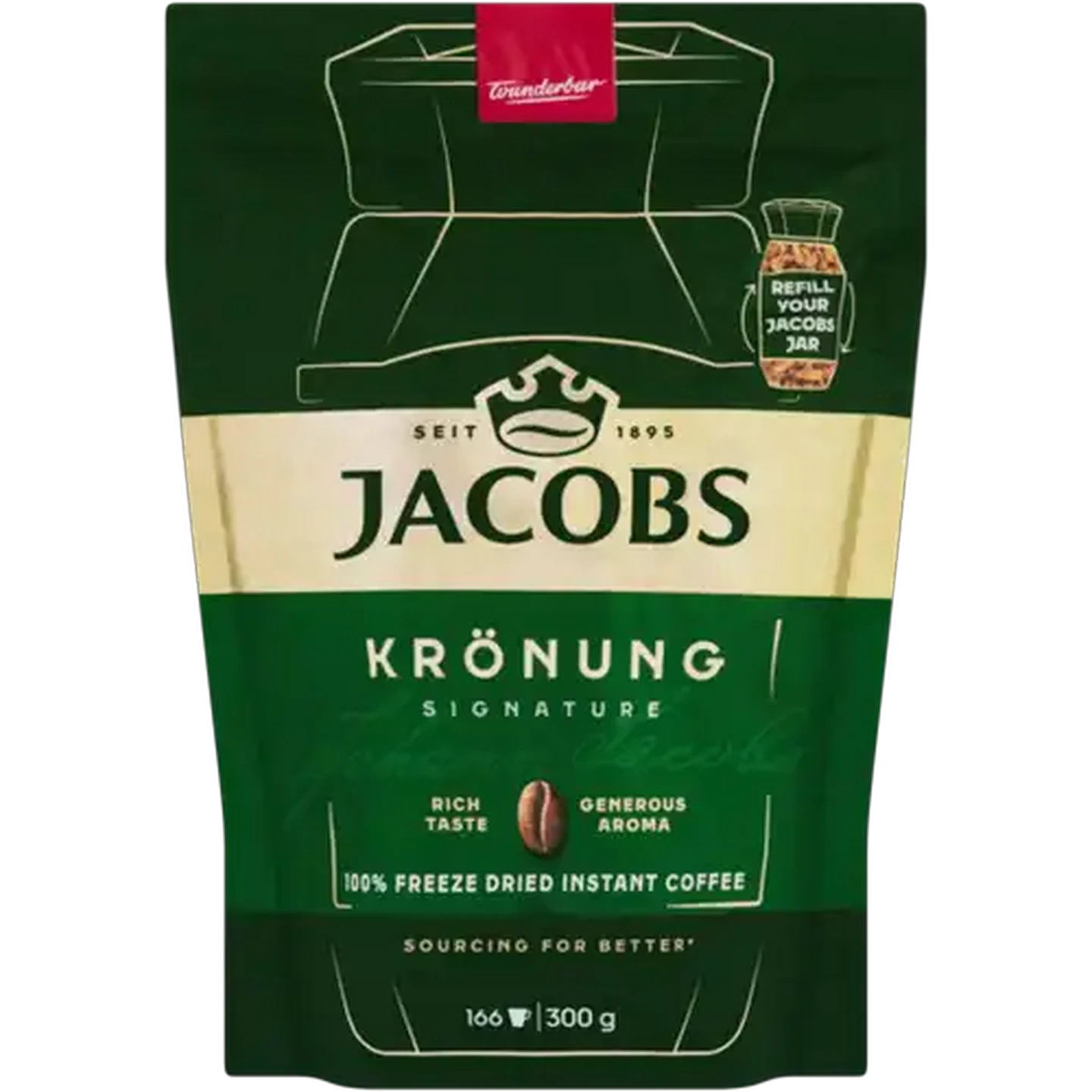 Image of Jacobs Krönung Freeze Dried Instant Coffee 300g