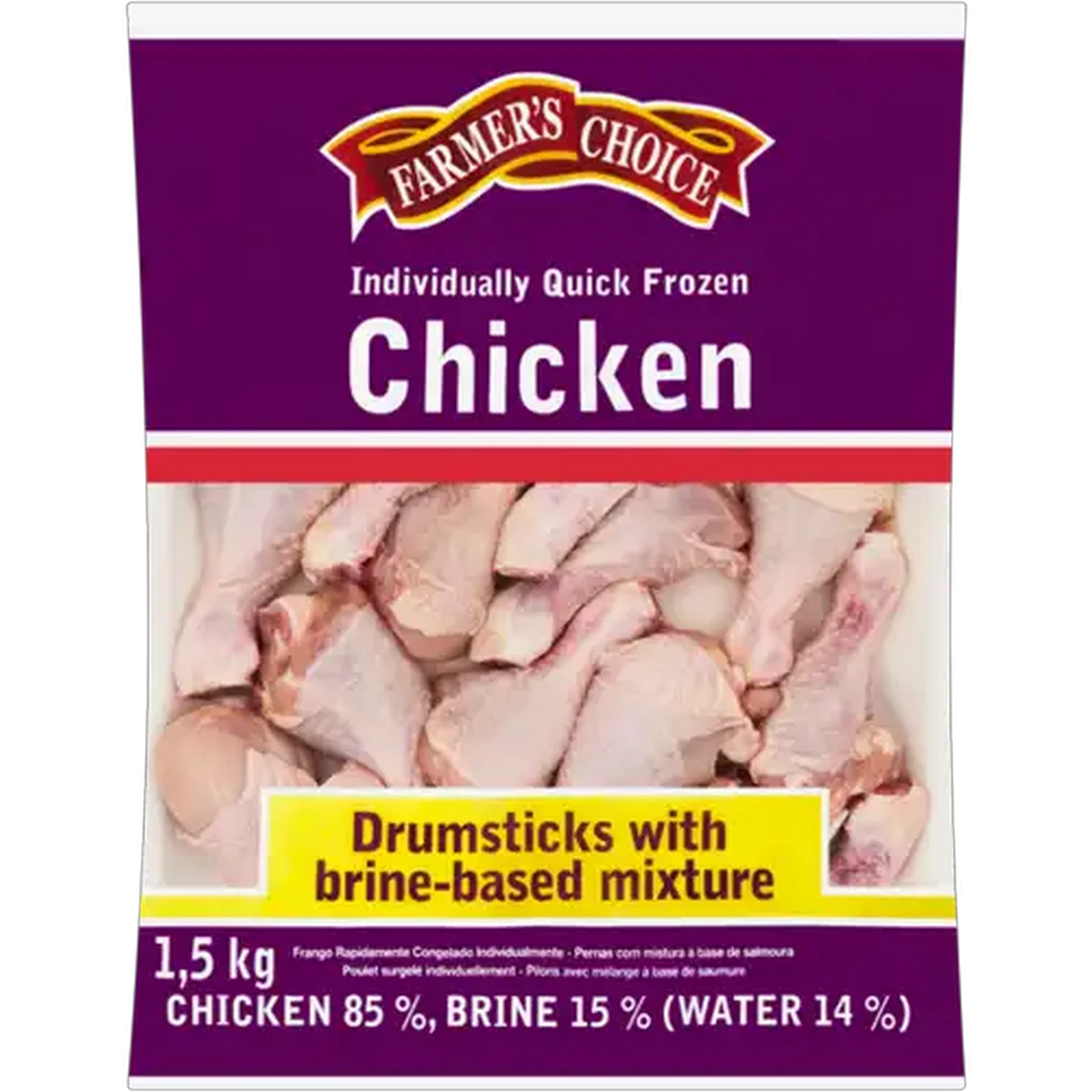 Image of Farmer's Choice Chicken Drumsticks with Brine-Based Mixture 1.5kg