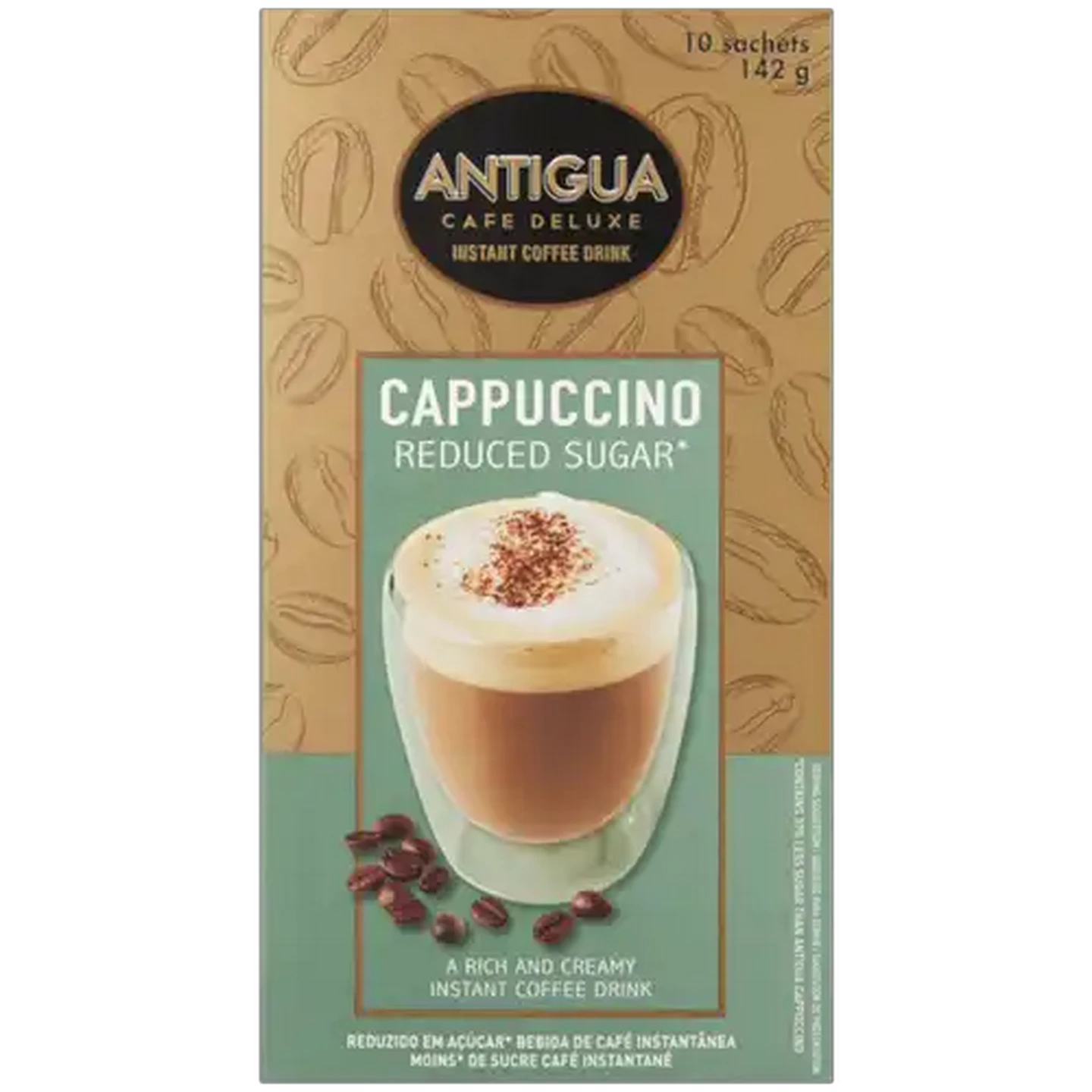 Image of Antigua Cappuccino Instant Coffee Drink 10 x 14.2g