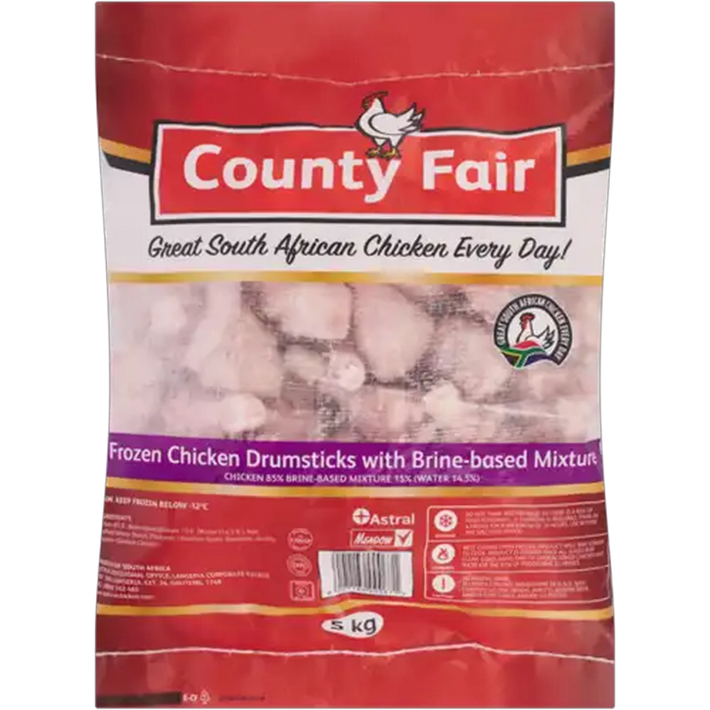 Image of County Fair Frozen Chicken Drumsticks with Brine-Based Mixture 5kg