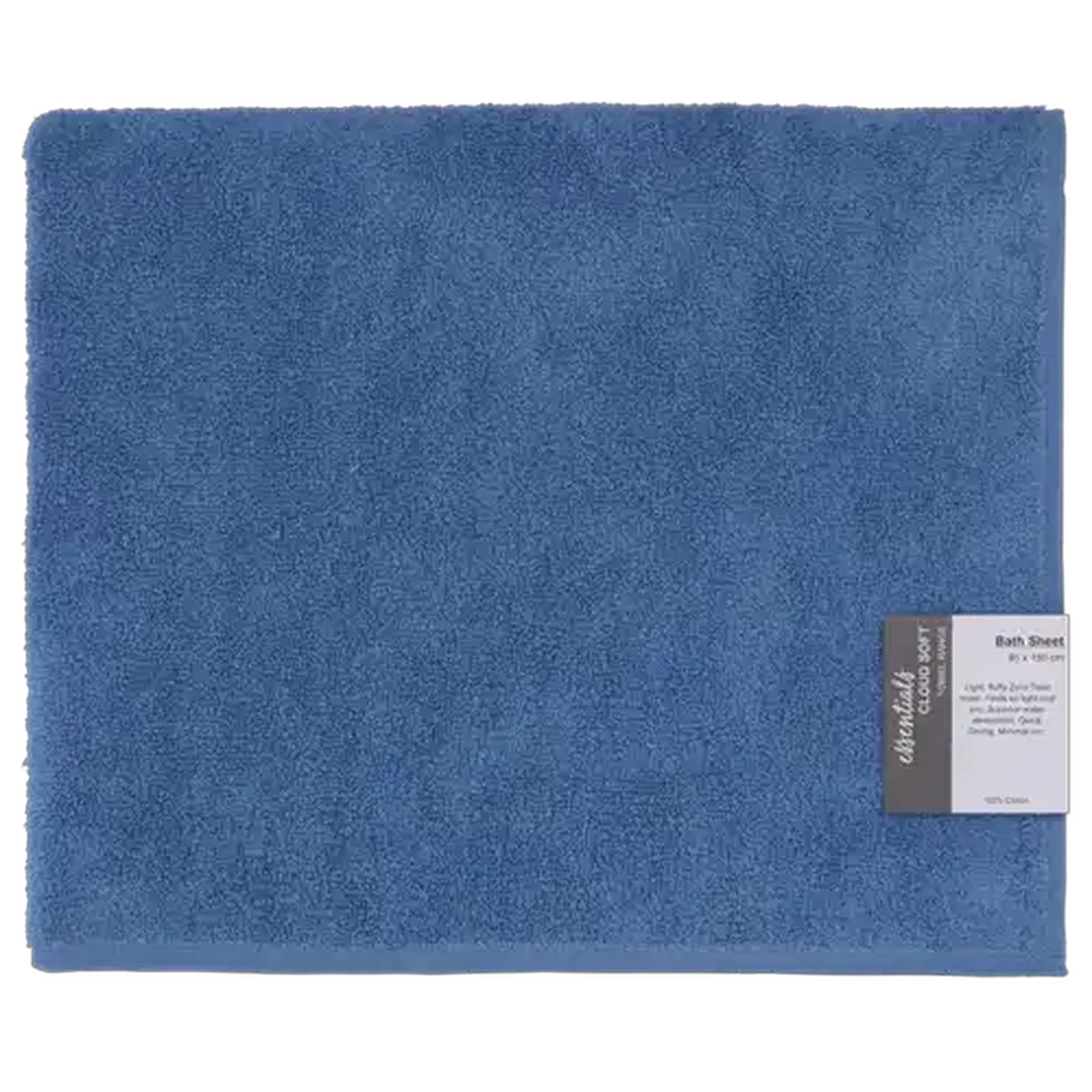 Image of Essentials Blue Cloud Bath Sheet 85 x 150cm