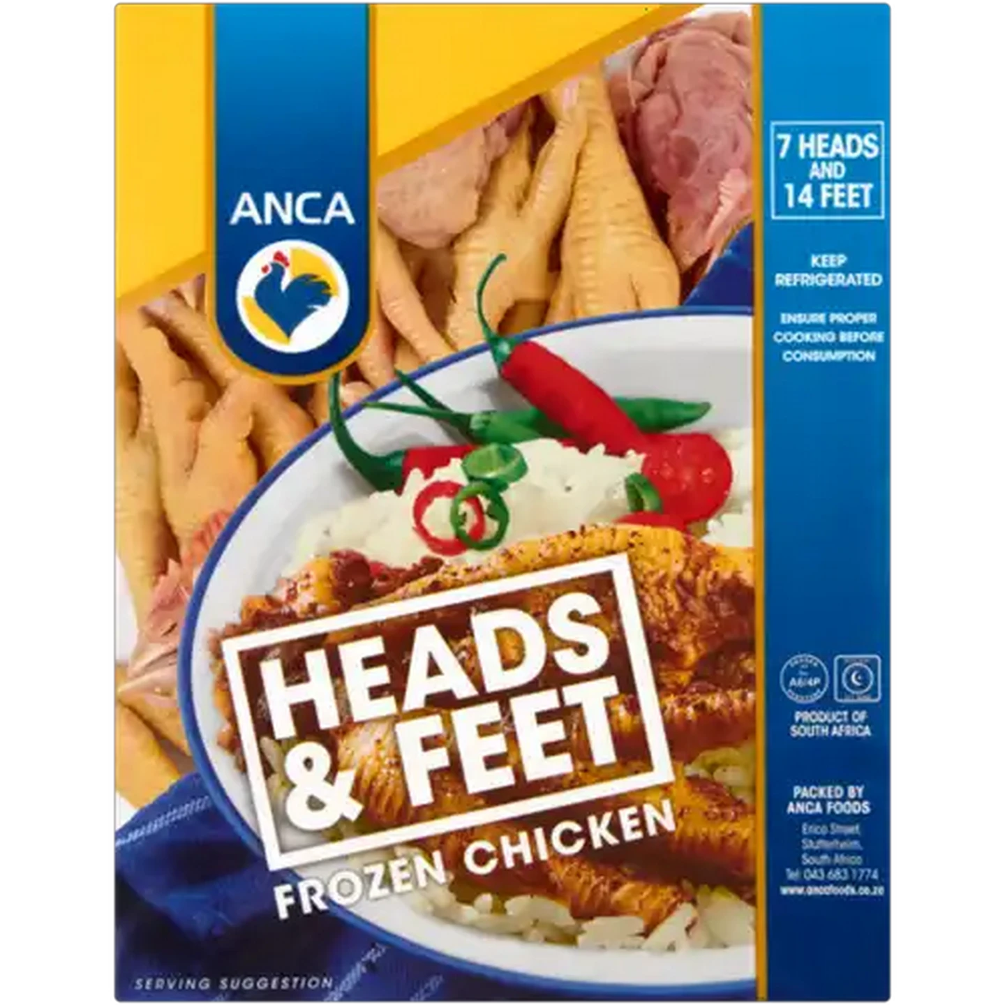 Image of Anca Frozen Chicken Heads & Feet 1kg