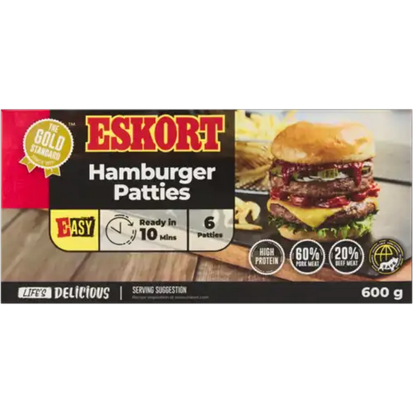 Image of Eskort Frozen Hamburger Patties 600g