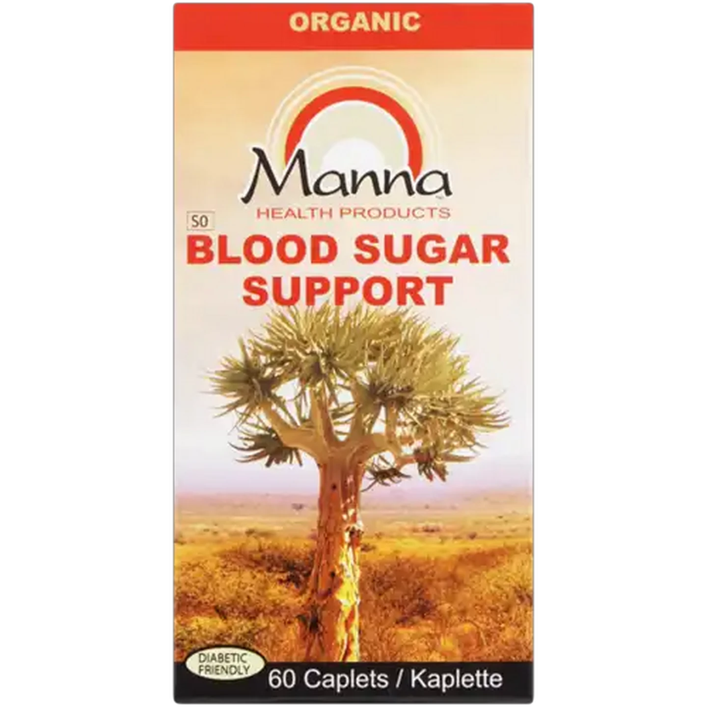 Image of Manna Organic Diabetic Blood Sugar Support Capsules 60 Pack