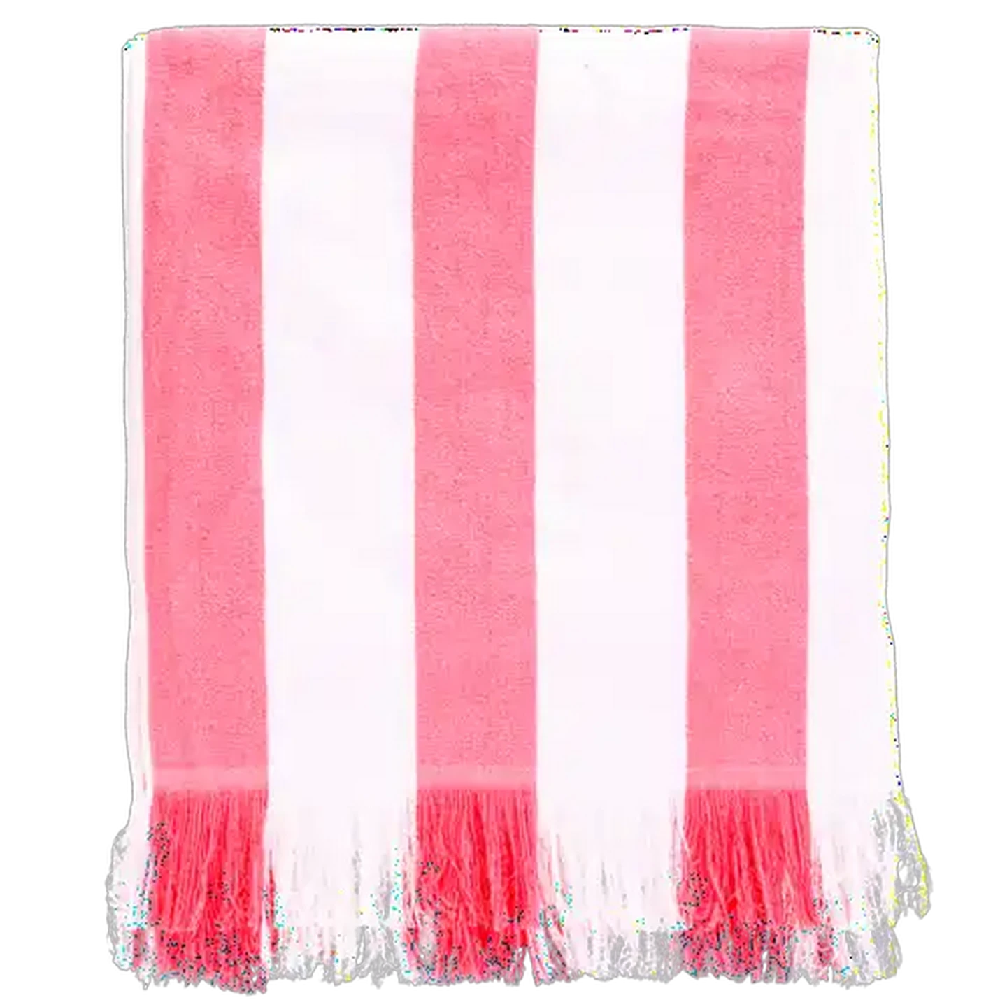 Image of Laguna Red & White Stripe Dobby Beach Towel 96 x 183cm