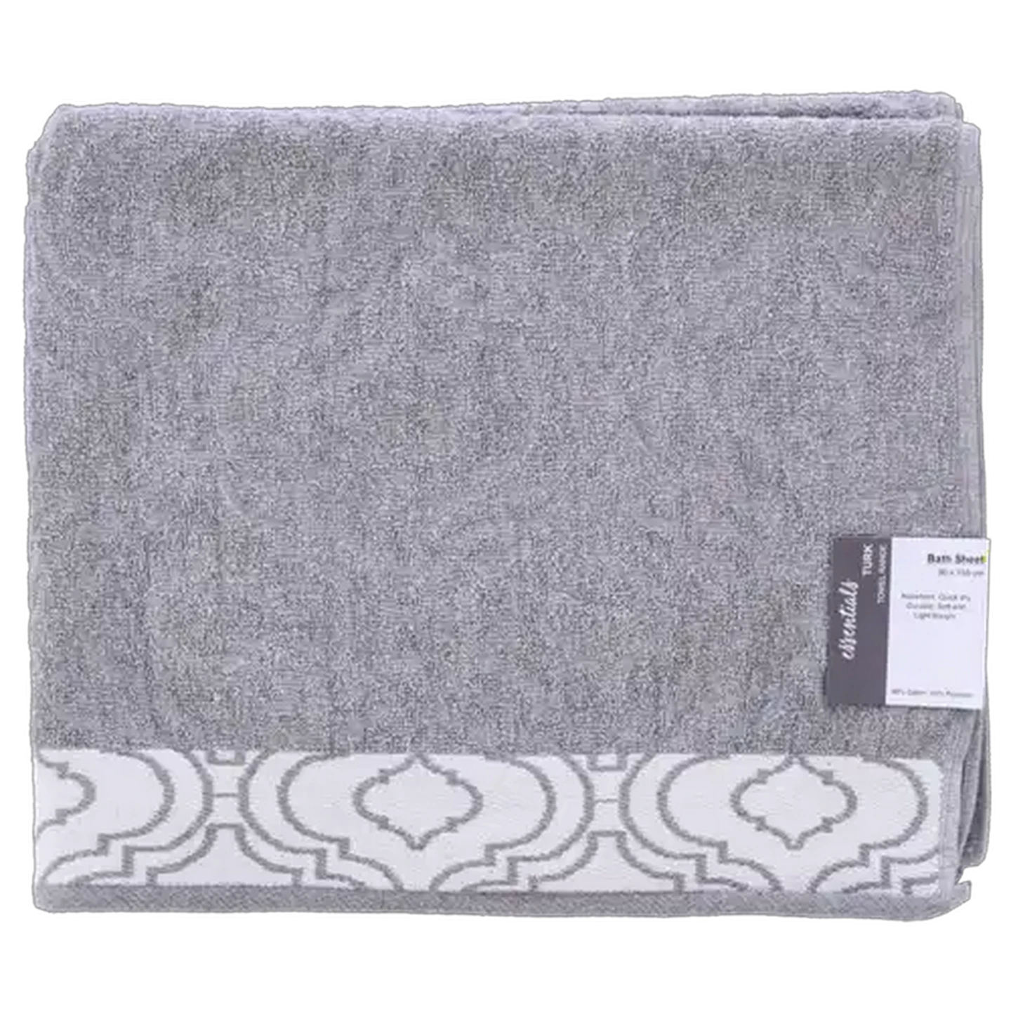 Image of Essentials Grey Turkey Bath Sheet 30 x 50cm