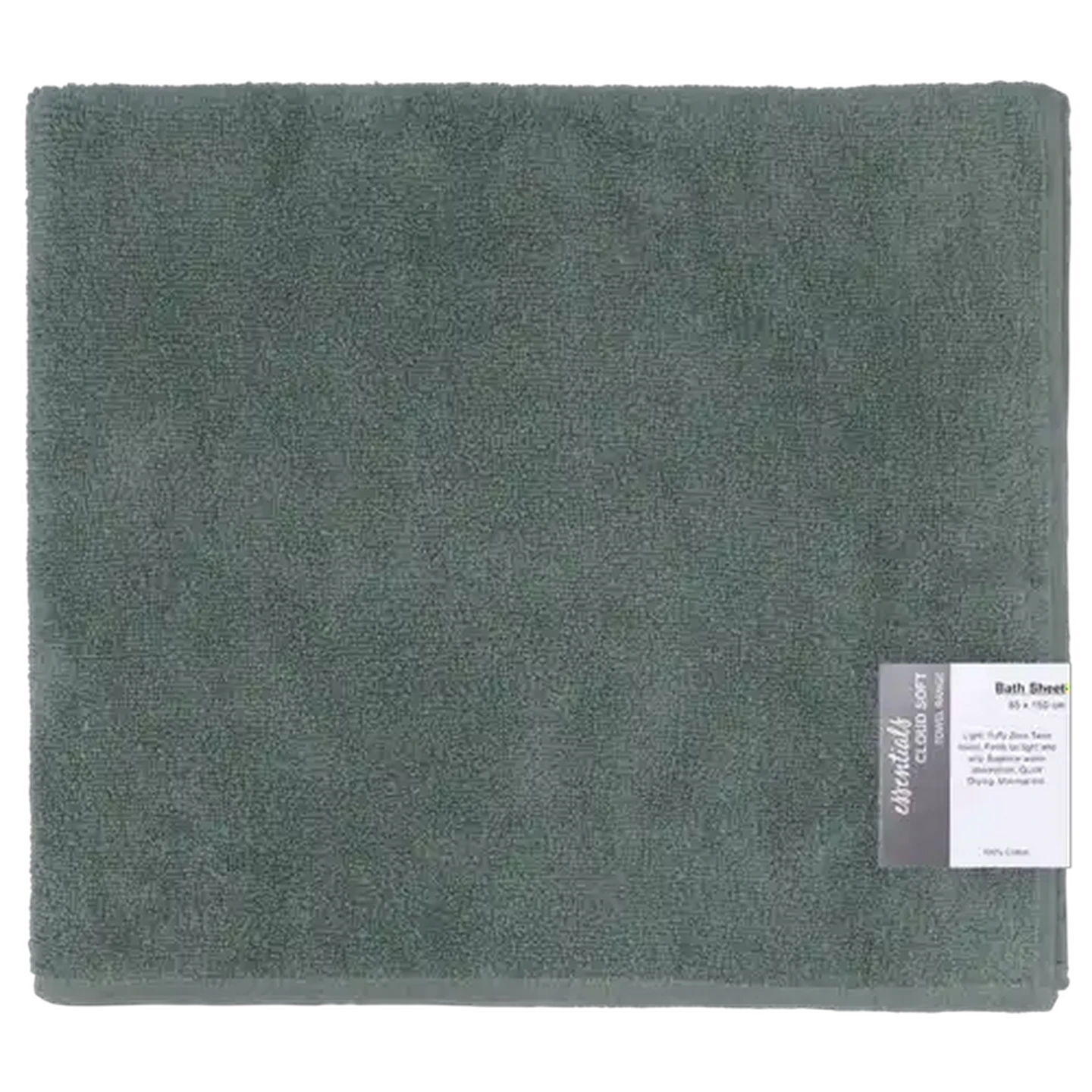 Image of Essentials Sage Cloud Bath Sheet 85 x 150cm