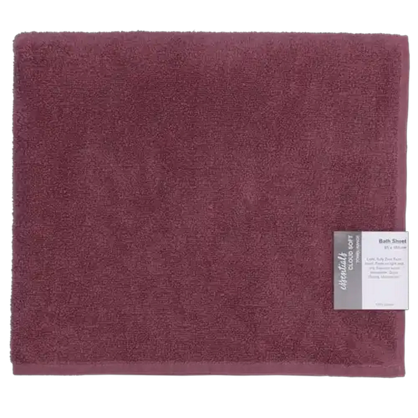 Image of Essentials Mauve Cloud Bath Sheet 85 x 150cm