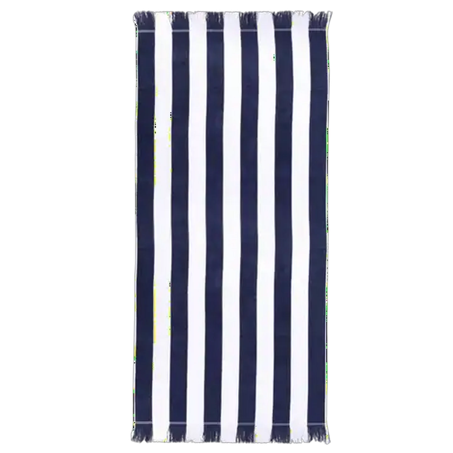 Image of Laguna Navy & White Stripe Dobby Beach Towel 96 x 183cm