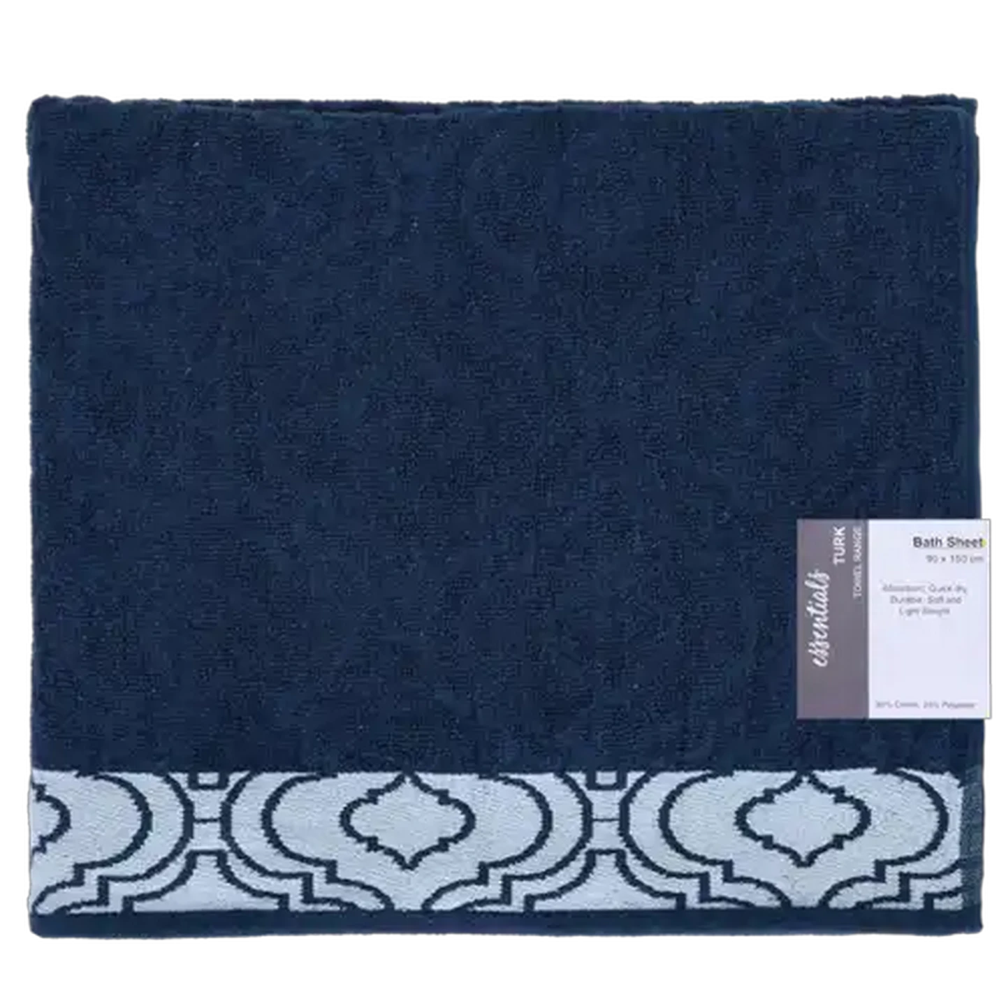Image of Essentials Teal Turkey Bath Sheet 30 x 50cm
