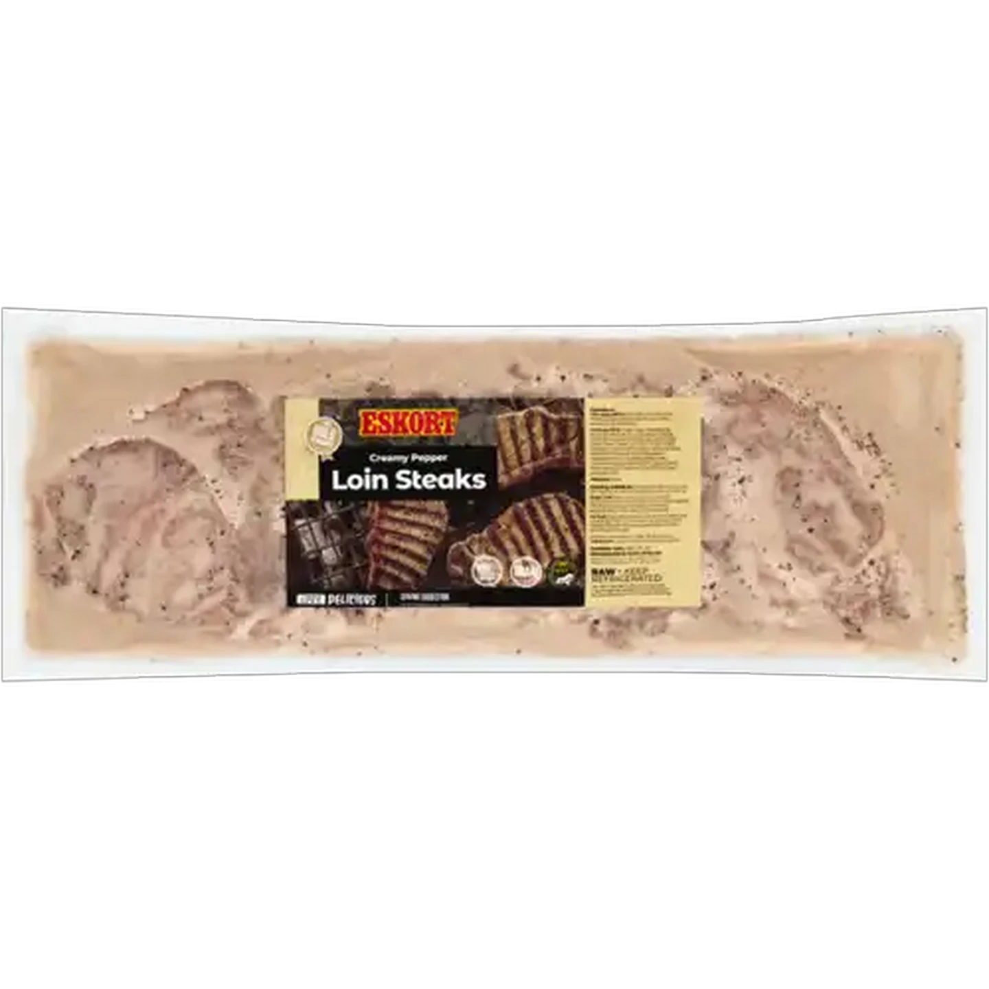 Image of Eskort Creamy Pepper Pork Loin Steaks Per kg