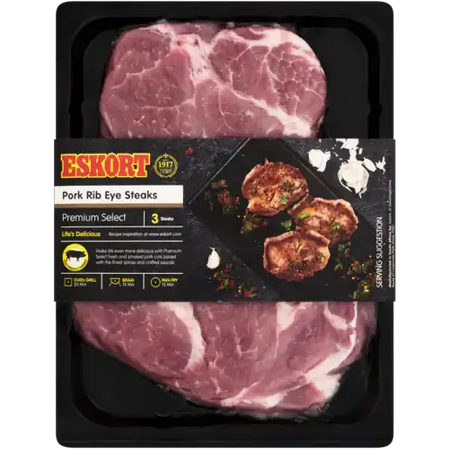 Image of Eskort Pork Rib Eye Steaks Per kg