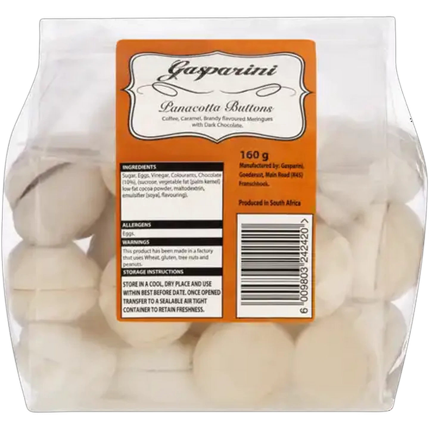 Image of Gasparini Panacotta Buttons Meringues 160g