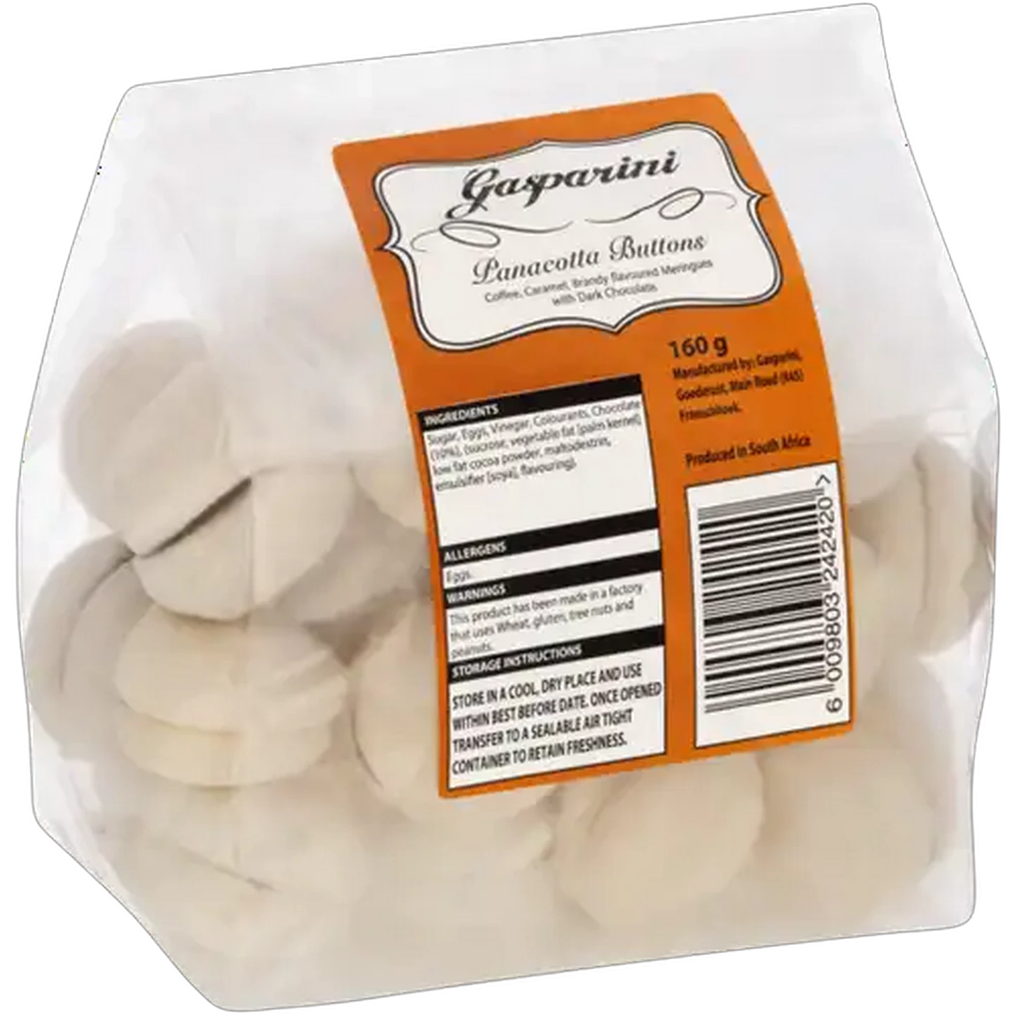 Image of Gasparini Panacotta Buttons Meringues 160g