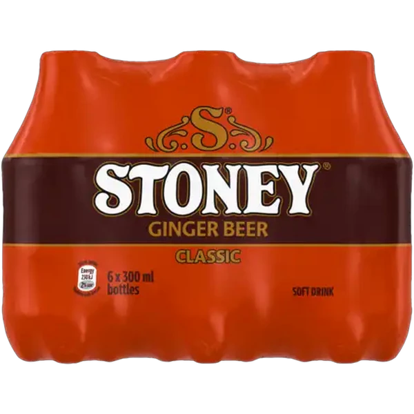 Stoney Classic Ginger Beer Soft Drink 6 x 300ml