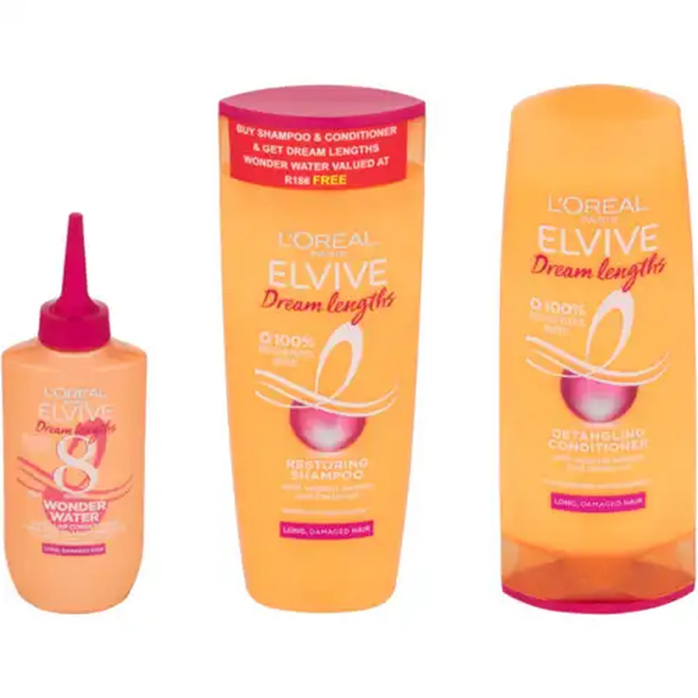 Image of L'Oréal Paris Elvive Dream Lengths Hair Care Pack 3 Piece