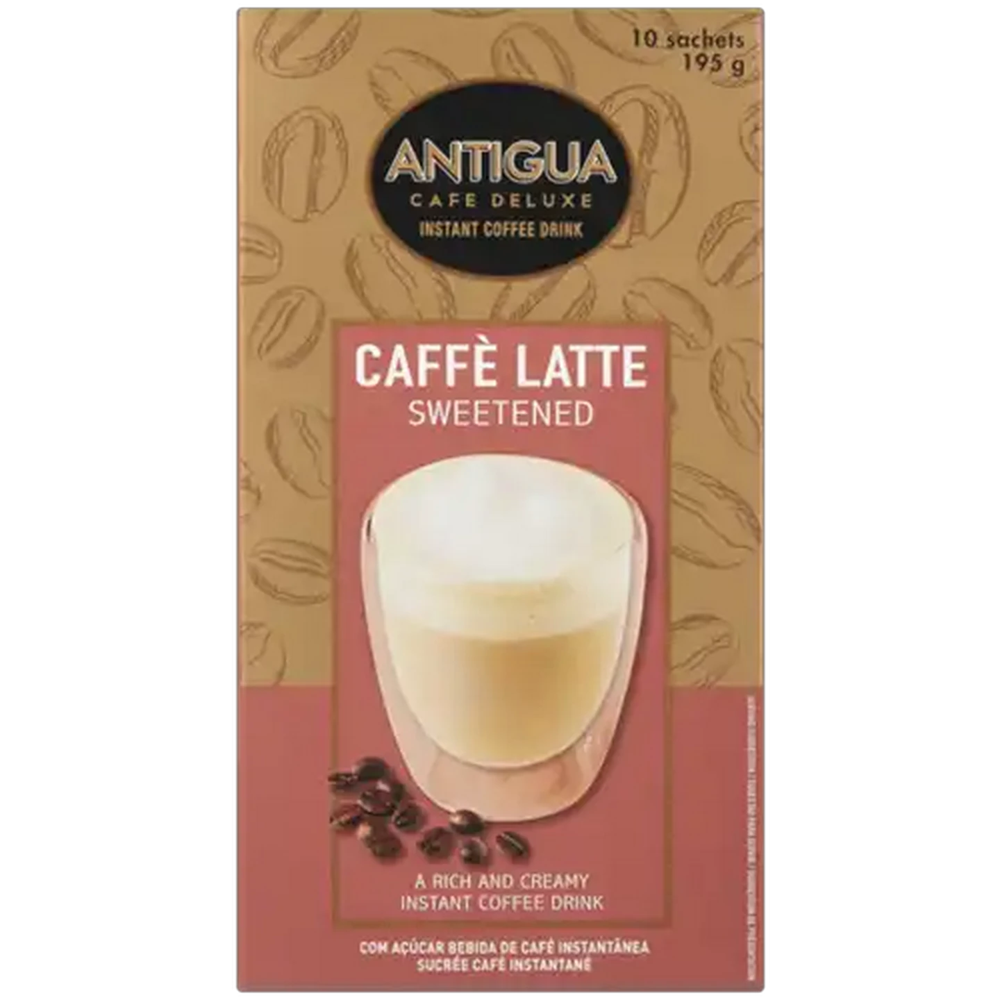 Image of Antigua Caffè Latte Instant Coffee Drink 10 x 19.5g