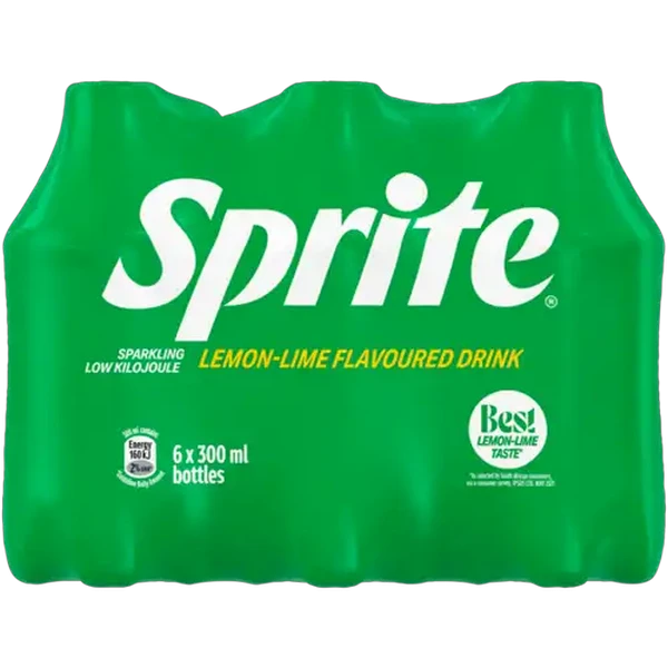 Sprite Lemon-Lime Flavoured Sparkling Drink 6 x 300ml