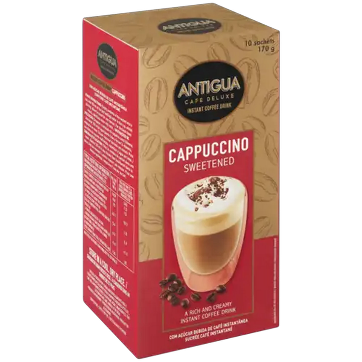 Image of Antigua Cappuccino Instant Coffee Drink 10 x 17g