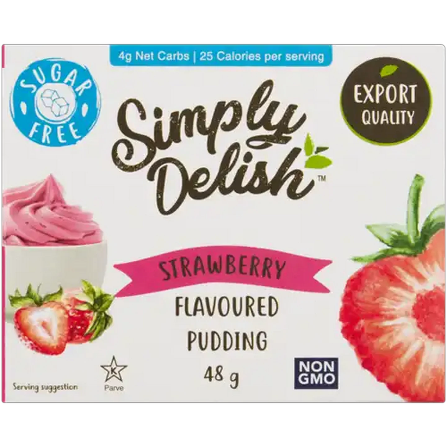 Image of Simply Delish Strawberry Flavoured Pudding 48g