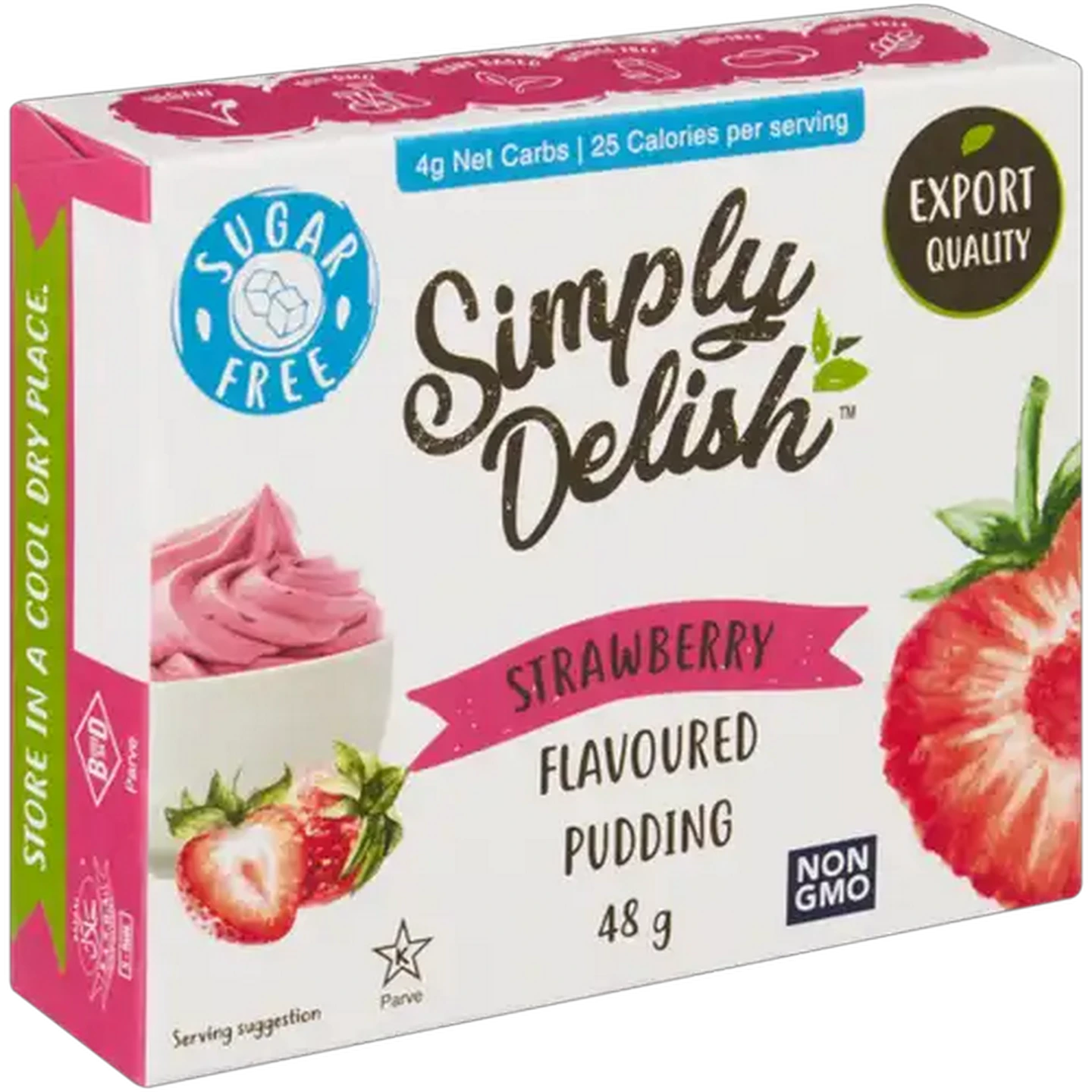 Image of Simply Delish Strawberry Flavoured Pudding 48g