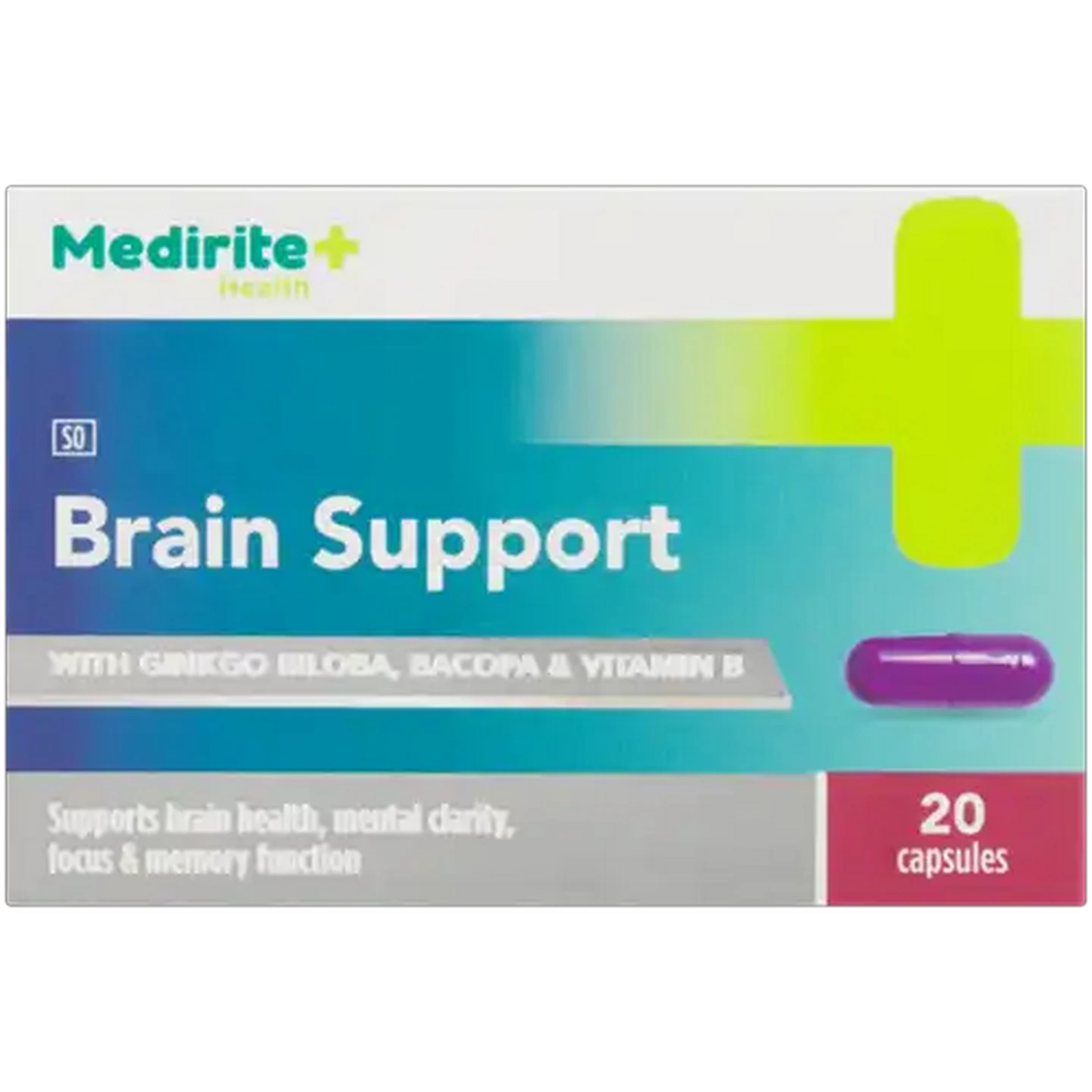 Image of Medirite Brain Support Capsules 20 Pack