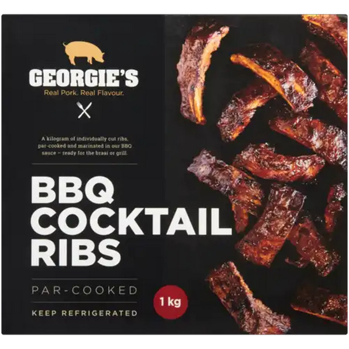 Image of Georgie's BBQ Cocktail Ribs 1kg