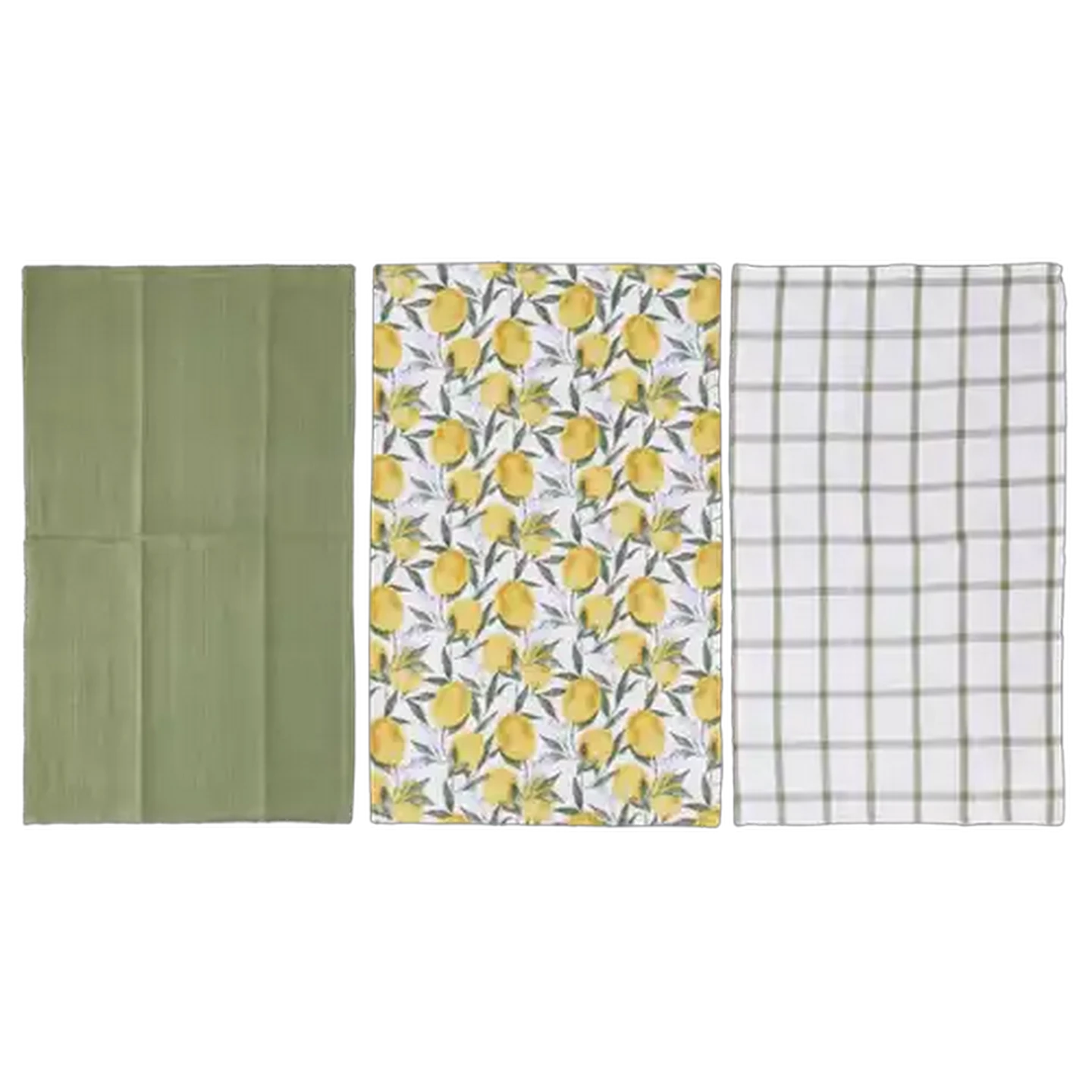 Image of Essentials Lemon Kitchen Cloth 3-Pack 40 x 65cm