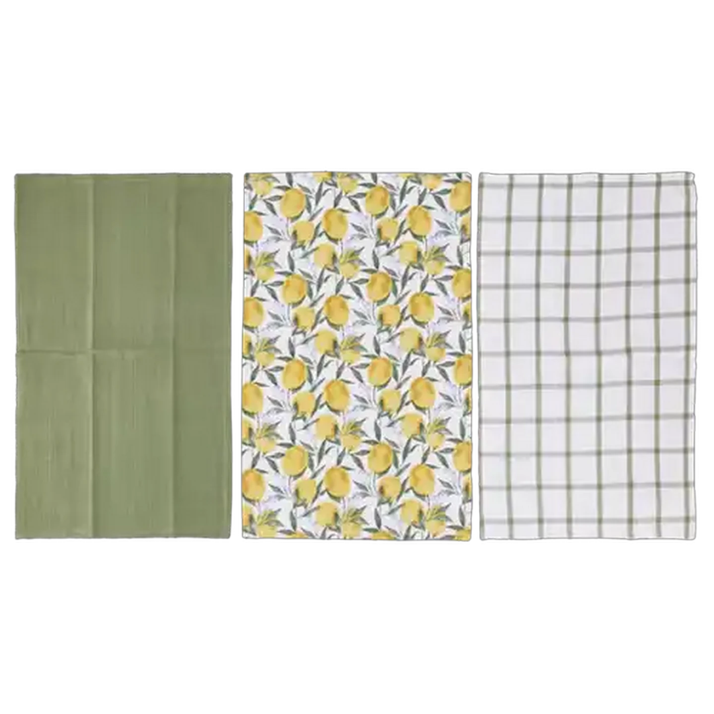 Image of Essentials Lemon Kitchen Cloth 3-Pack 40 x 65cm