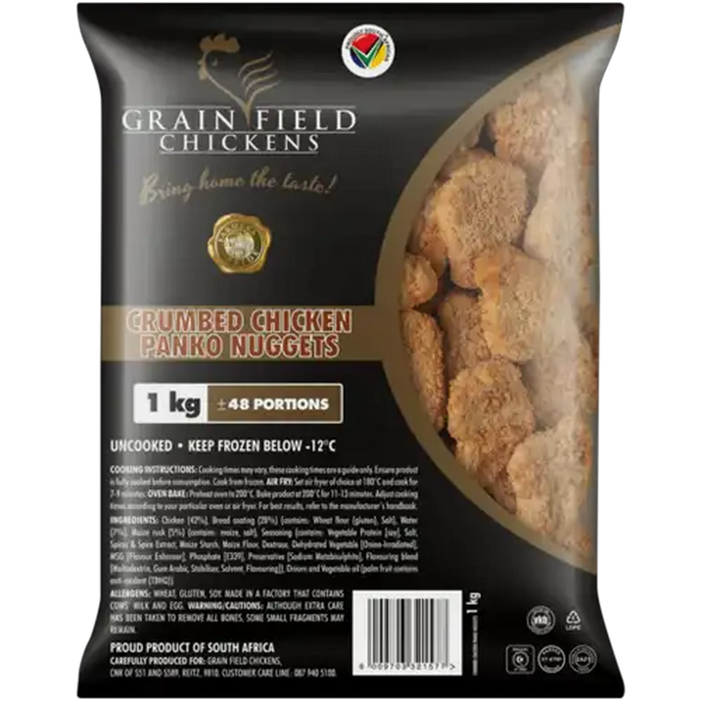 Image of Grain Field Chickens Frozen Crumbed Chicken Panko Nuggets 1kg