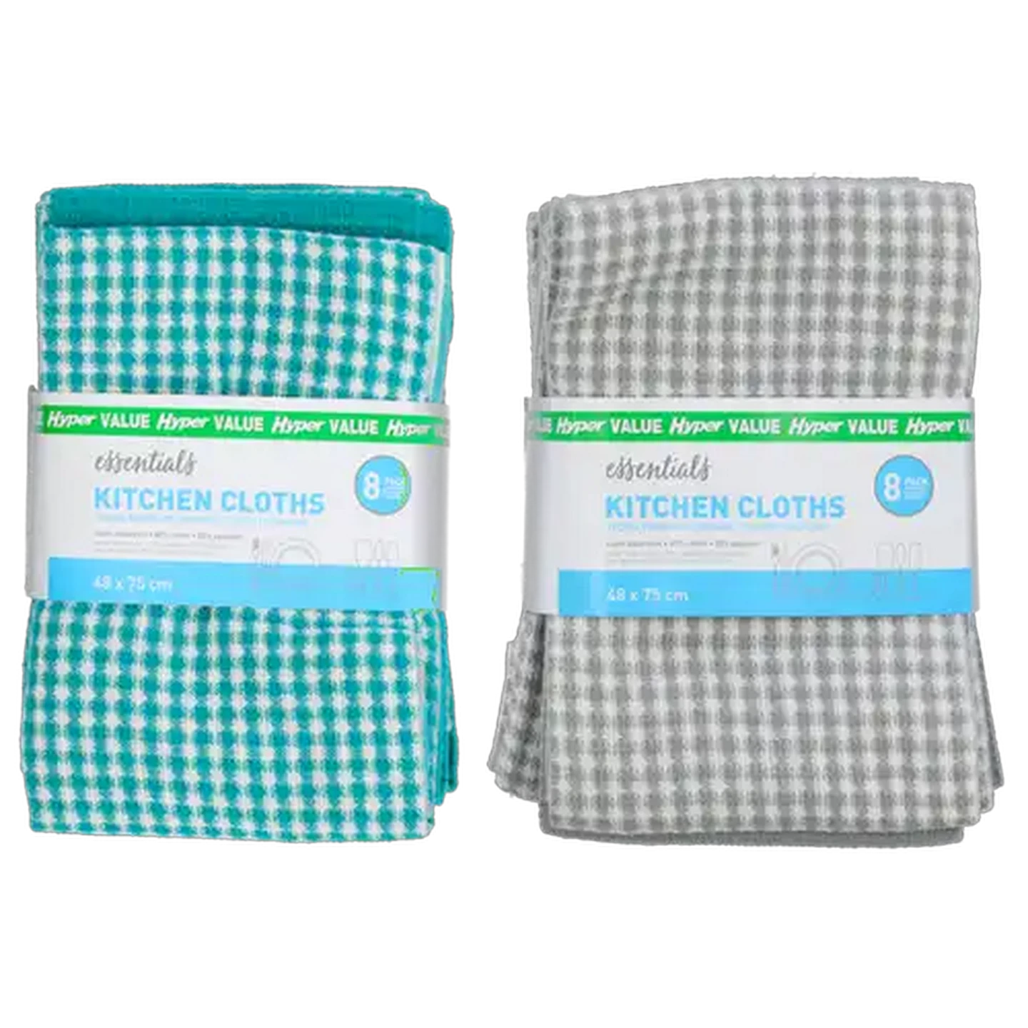 Image of Essentials Kitchen Cloths 48 x 75cm 8 Pack (Colour May Vary)