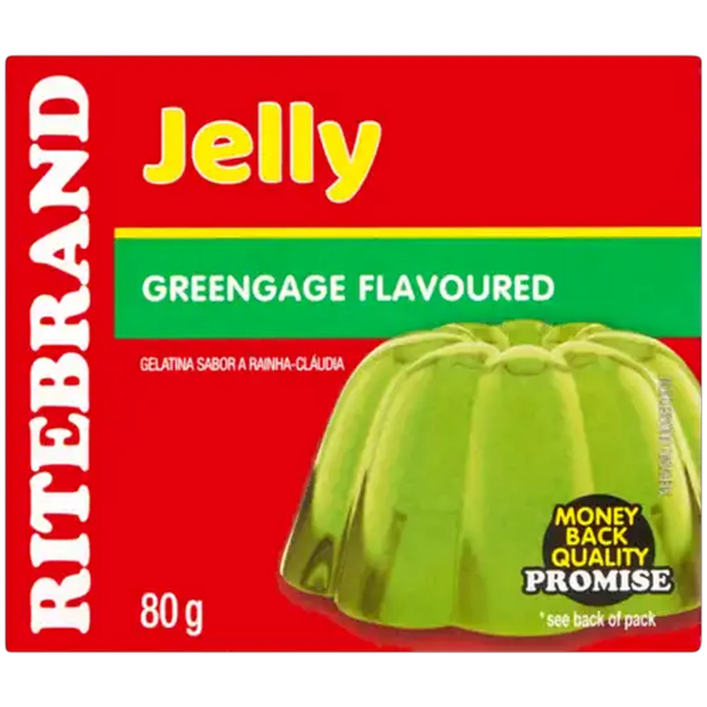 Image of Ritebrand Greengage Flavoured Instant Jelly 80g
