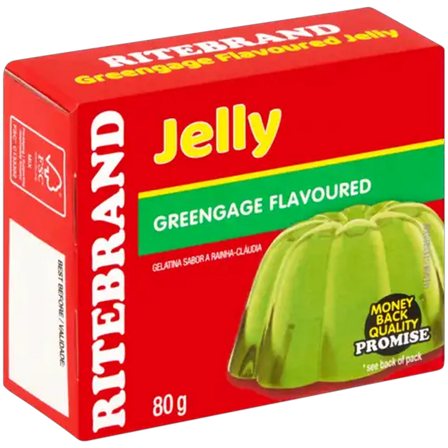 Image of Ritebrand Greengage Flavoured Instant Jelly 80g