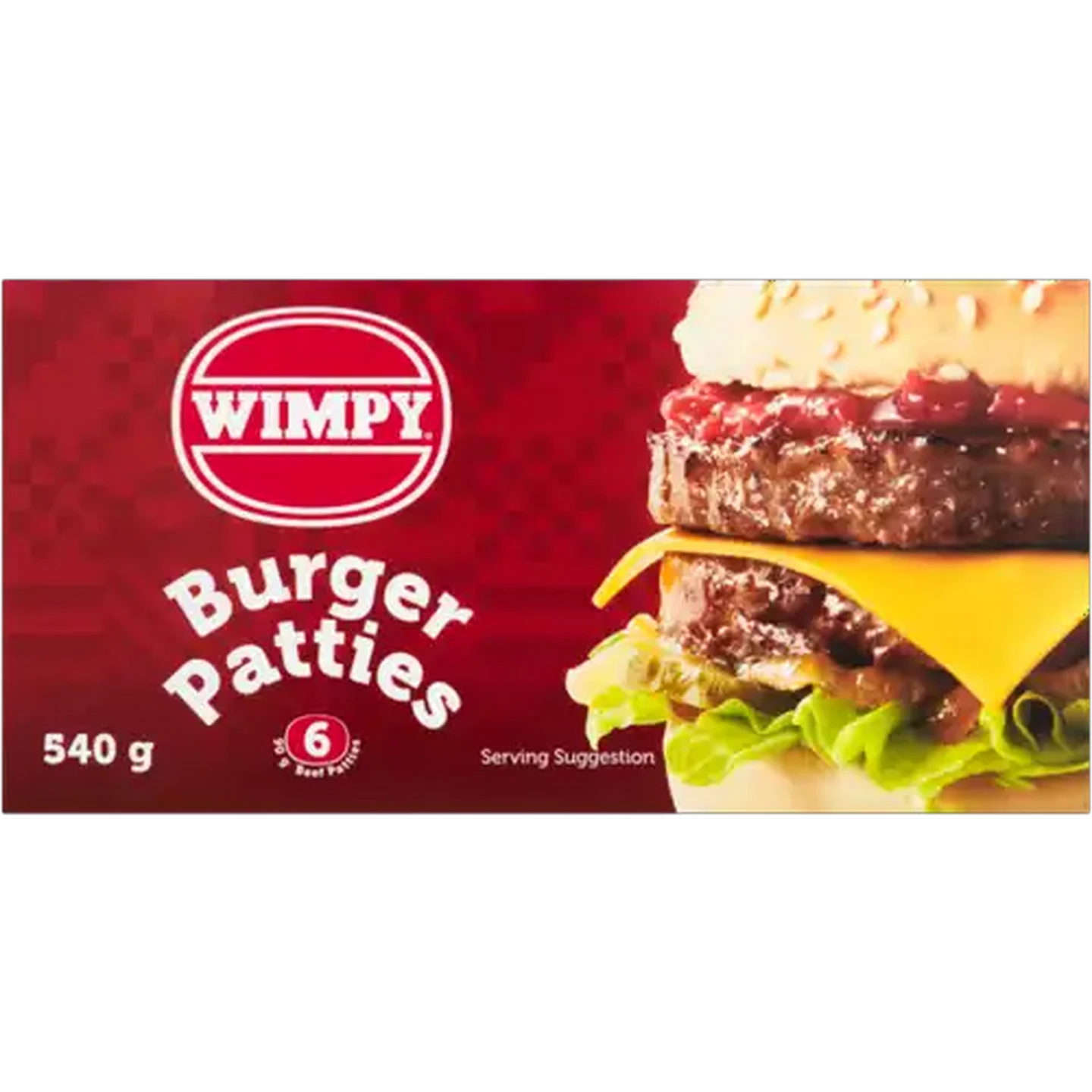 Image of Wimpy Frozen Burger Patties 6 x 90g