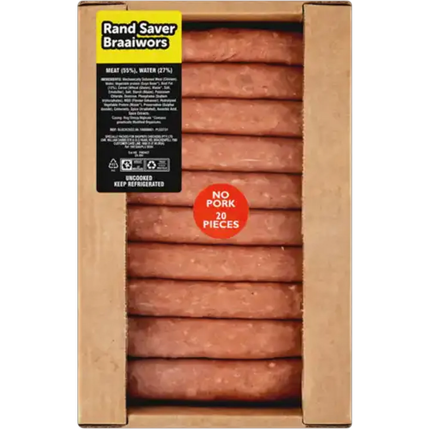 Image of Meat Market Frozen Rand Saver Braaiwors 20 Pack