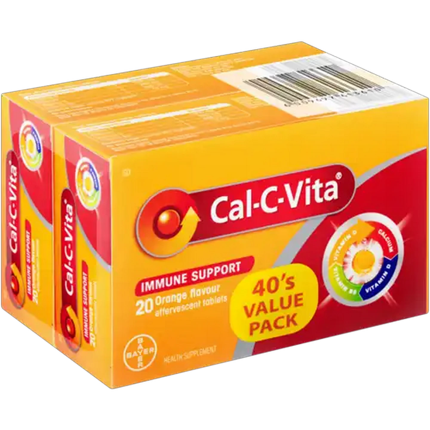 Image of Cal-C-Vita Orange Flavour Immune Support Effervescent Tablets 40 Pack