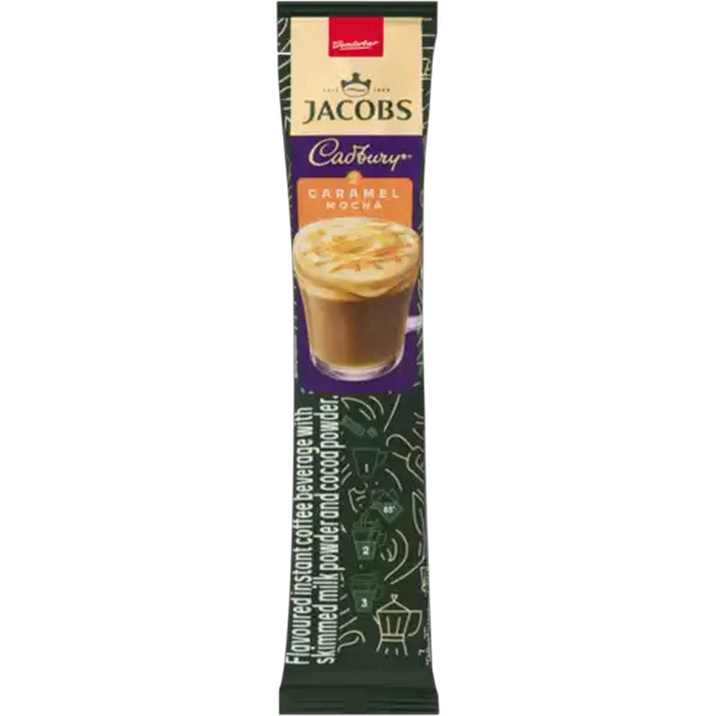 Image of Jacobs Caramel Flavoured Cadbury Instant Mocha 18g